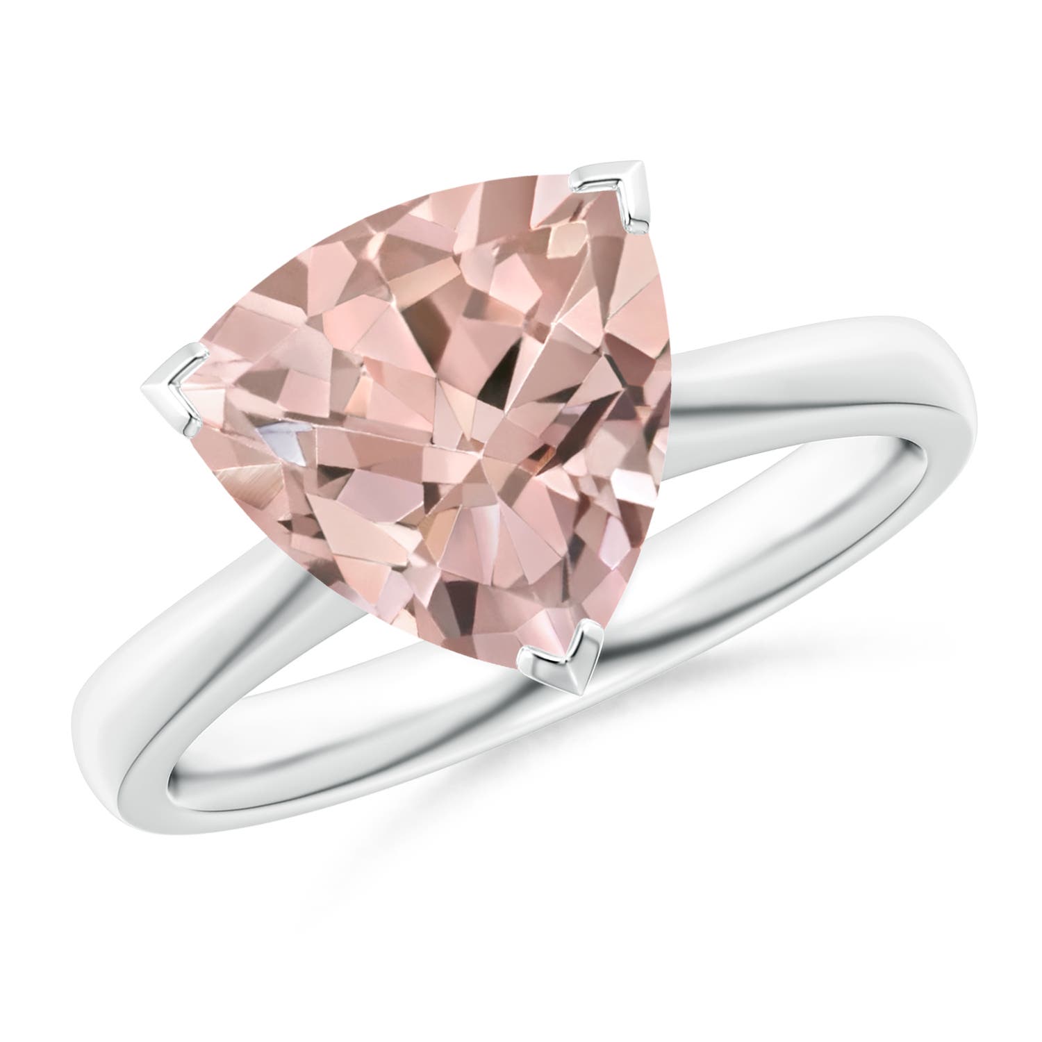 AA - Morganite / 2.5 CT / 14 KT White Gold