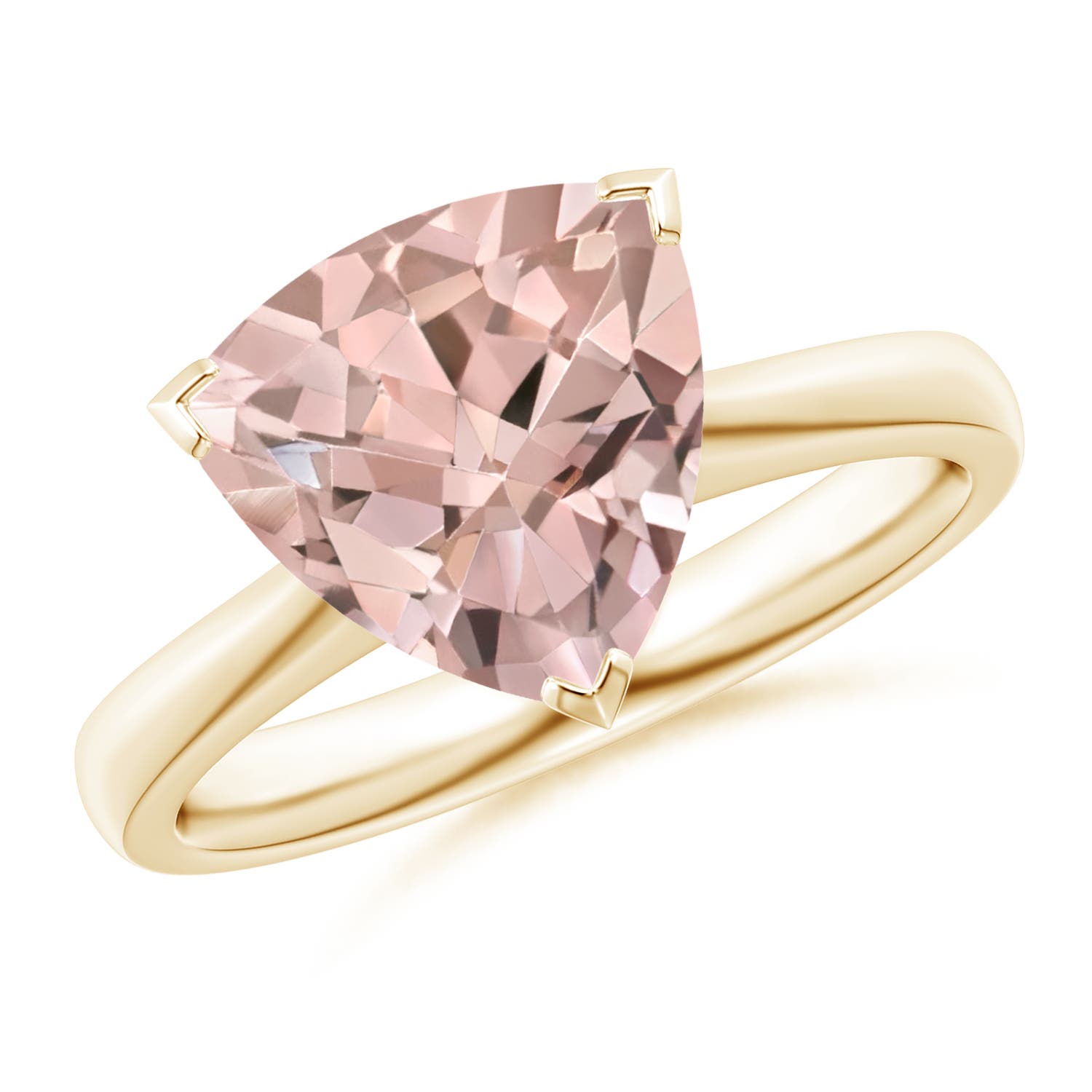 AA - Morganite / 2.5 CT / 14 KT Yellow Gold