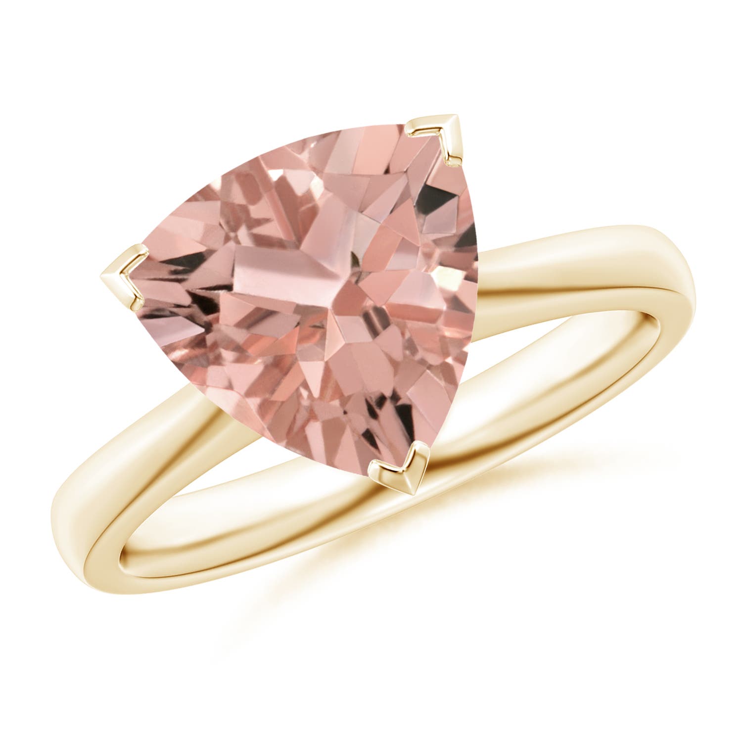 AAAA - Morganite / 2.5 CT / 14 KT Yellow Gold