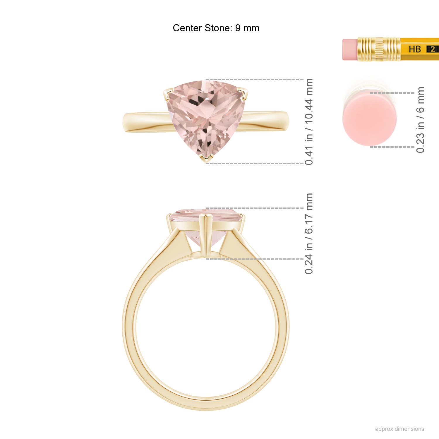 A - Morganite / 1.9 CT / 14 KT Yellow Gold