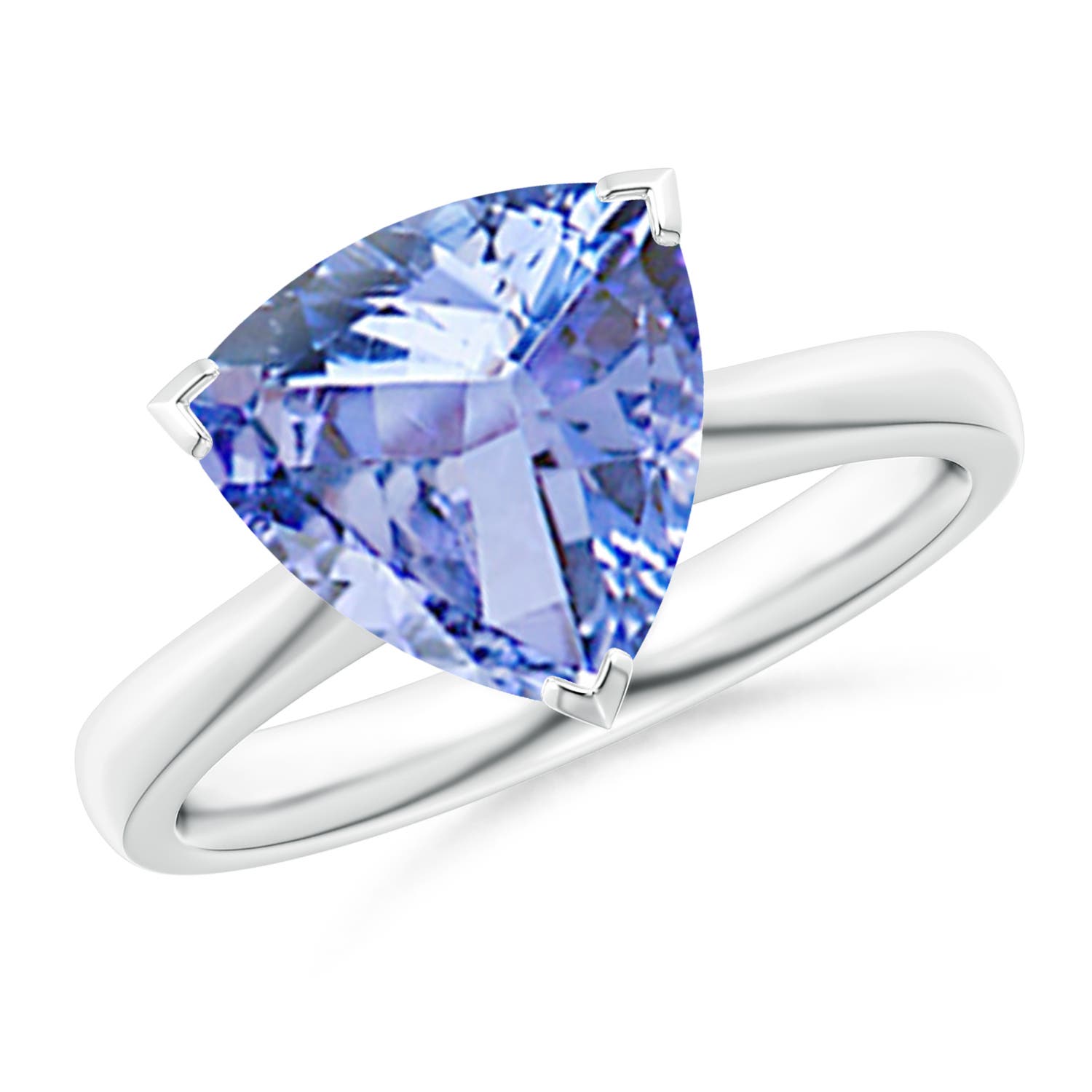 A - Tanzanite / 3 CT / 14 KT White Gold