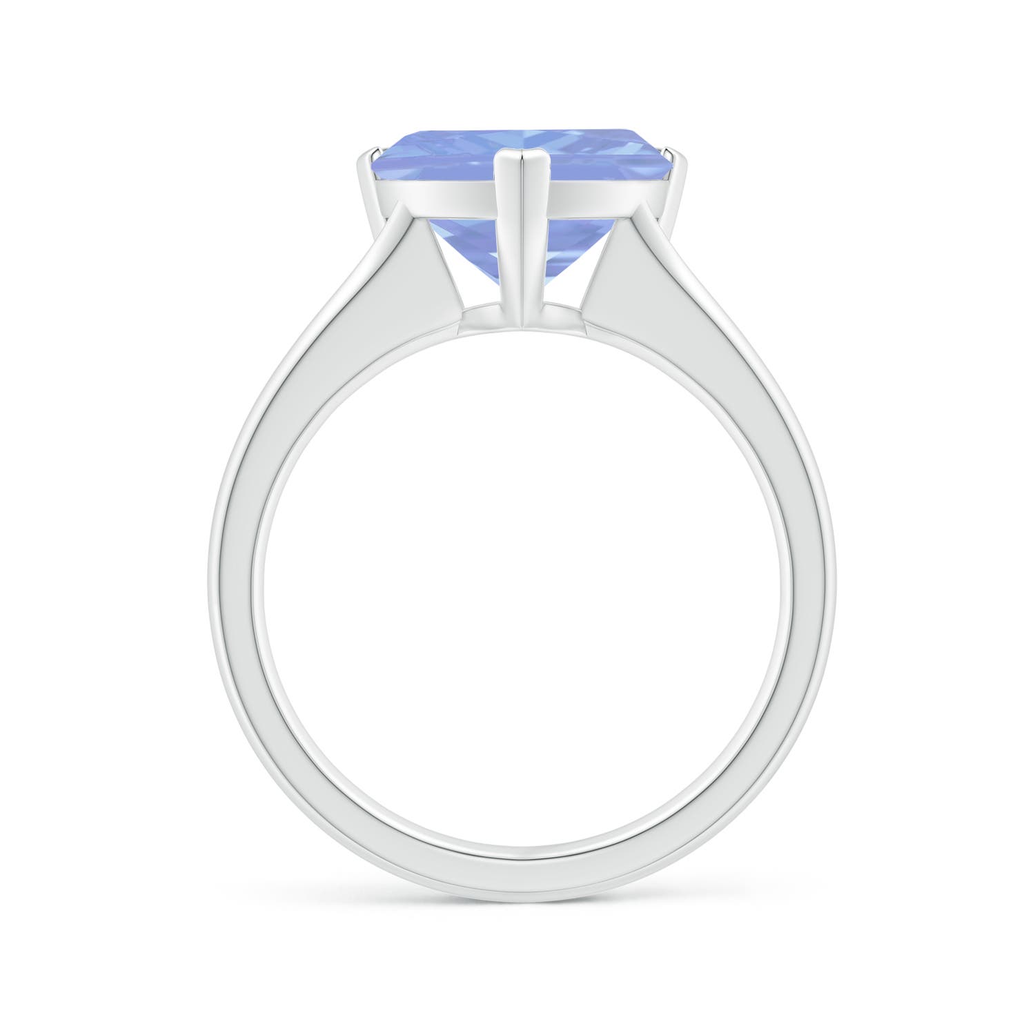 A - Tanzanite / 3 CT / 14 KT White Gold