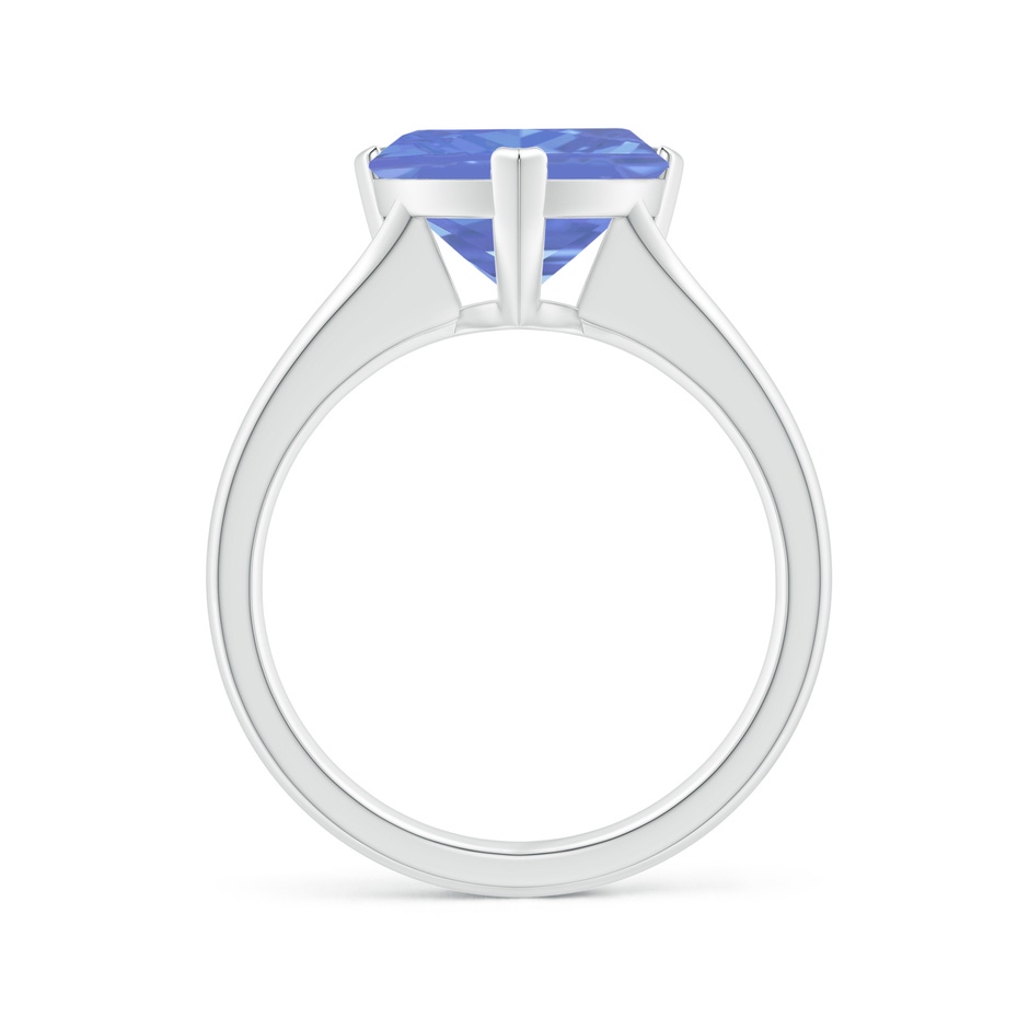 10mm AA Trillion Tanzanite Solitaire Engagement Ring in White Gold side 199
