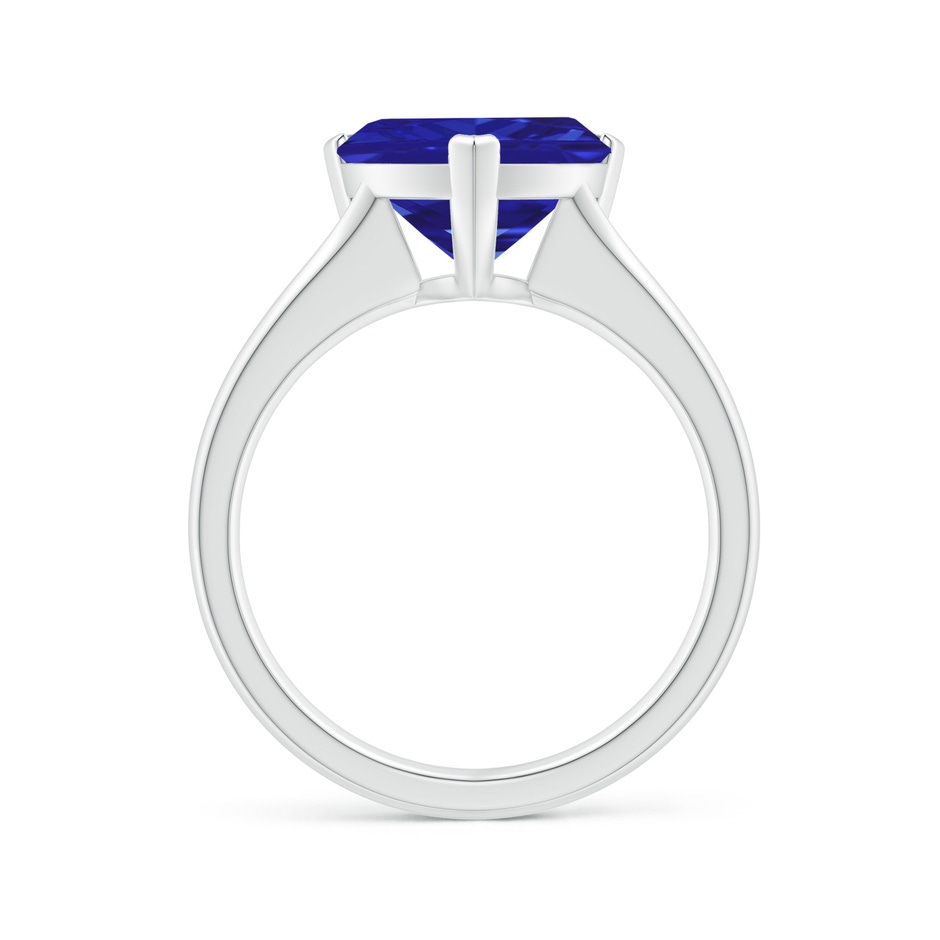 10mm AAAA Trillion Tanzanite Solitaire Engagement Ring in P950 Platinum side 199