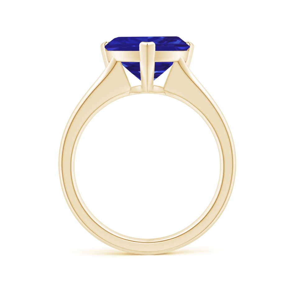 10mm AAAA Trillion Tanzanite Solitaire Engagement Ring in Yellow Gold side 199