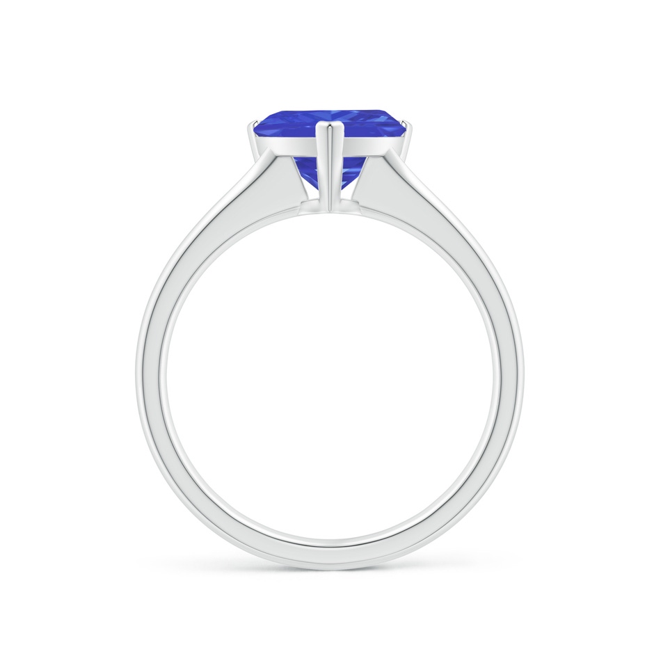 8mm AAA Trillion Tanzanite Solitaire Engagement Ring in White Gold side 1