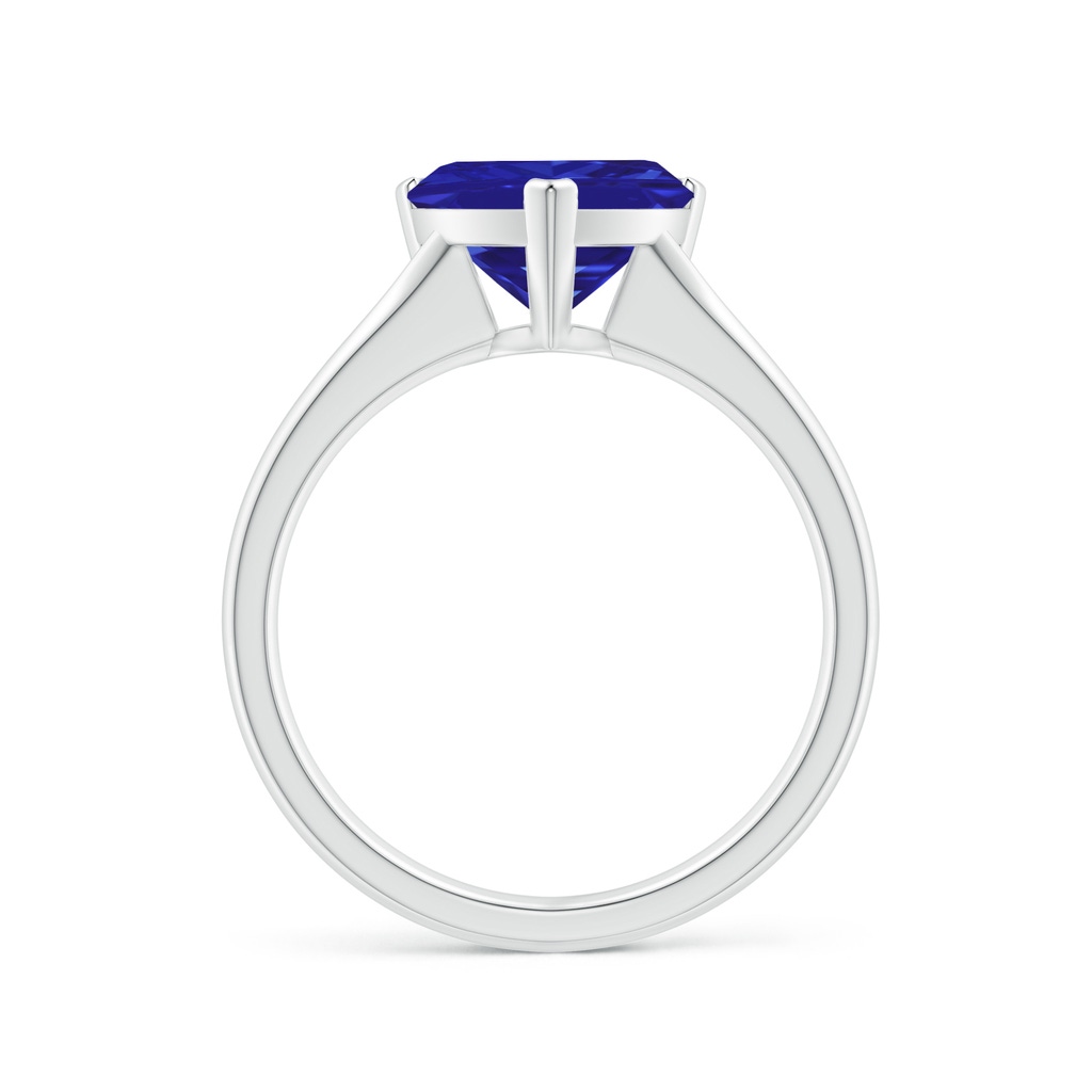 9mm AAAA Trillion Tanzanite Solitaire Engagement Ring in White Gold Side 1