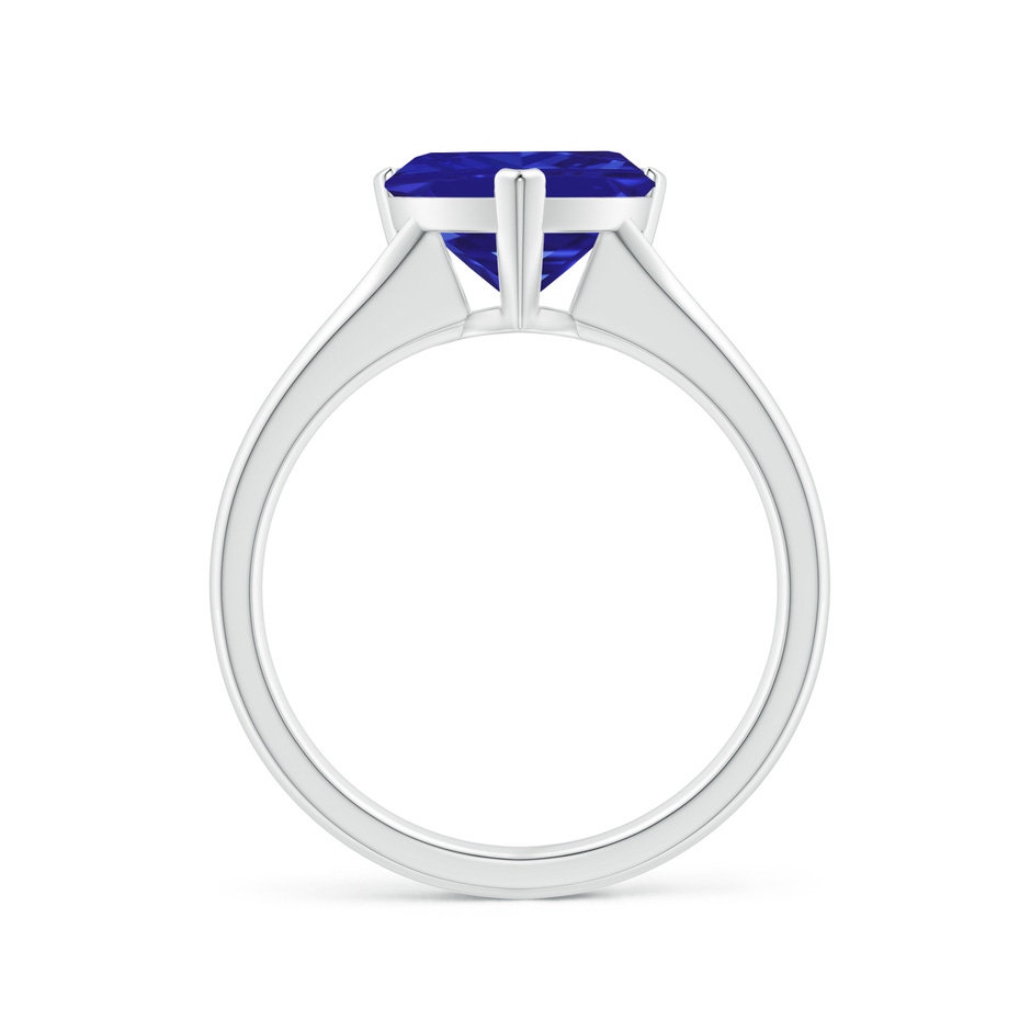 9mm AAAA Trillion Tanzanite Solitaire Engagement Ring in White Gold side 1