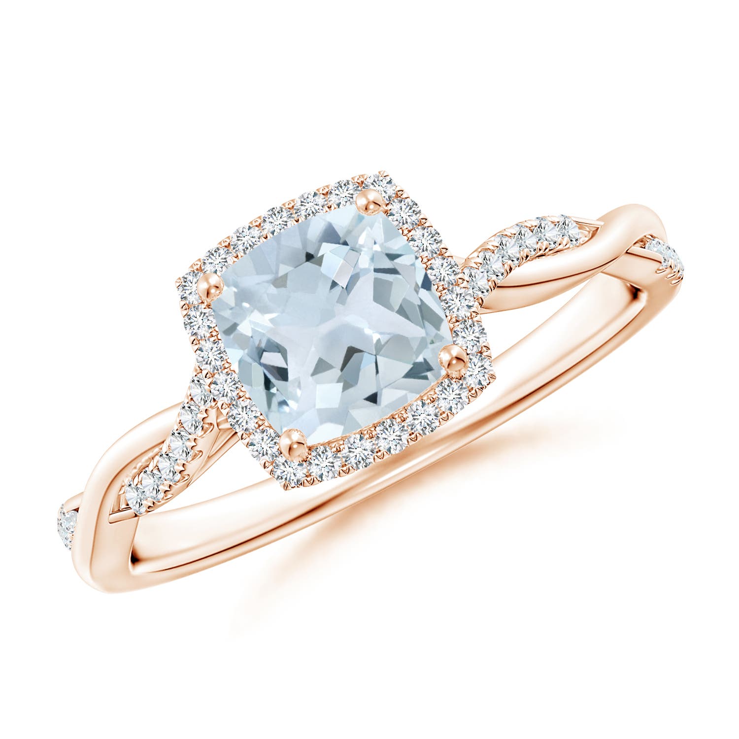 A - Aquamarine / 1.05 CT / 14 KT Rose Gold