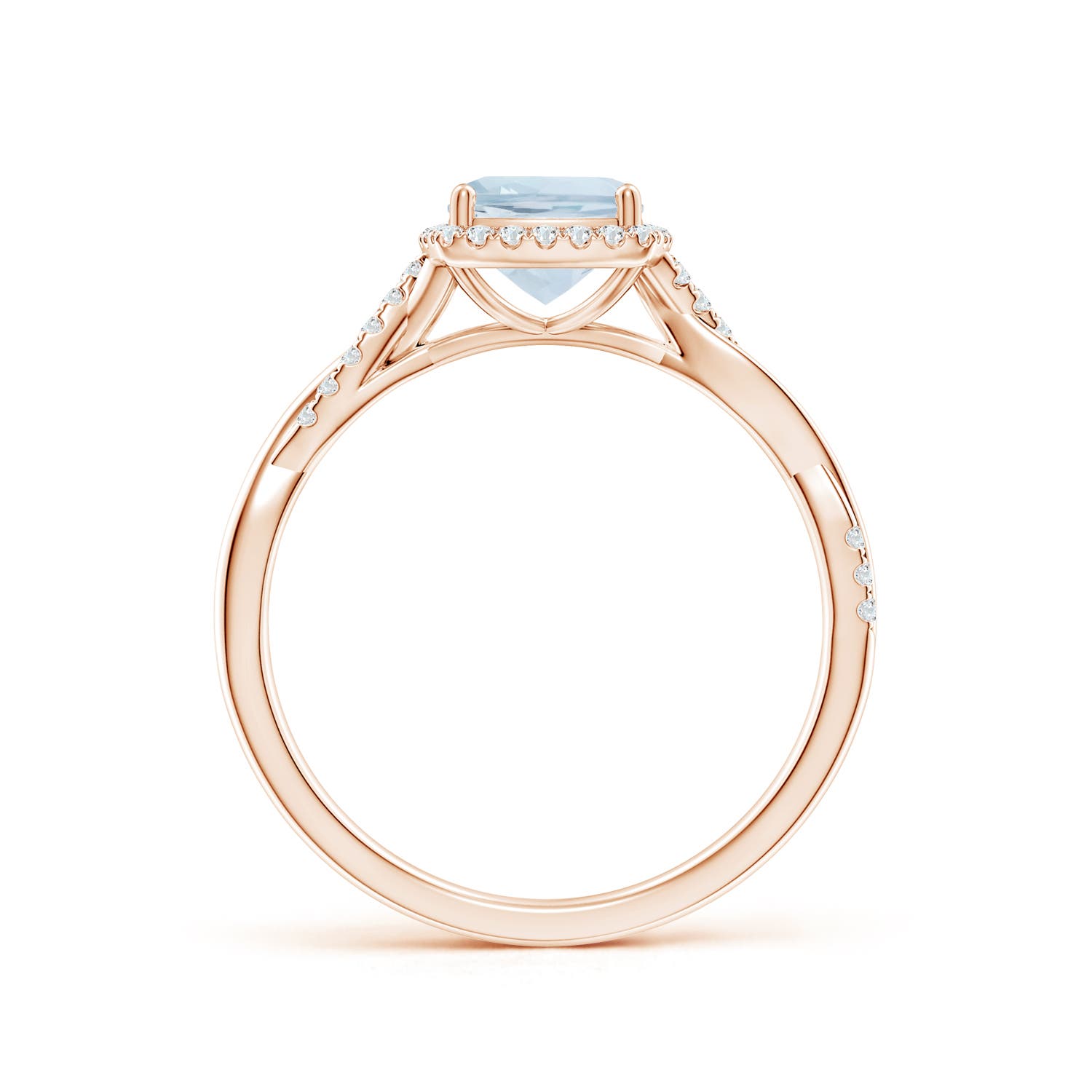 A - Aquamarine / 1.05 CT / 14 KT Rose Gold