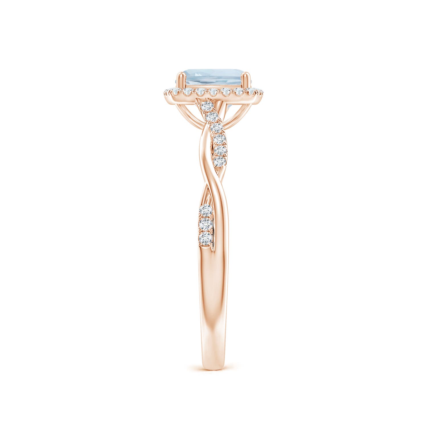 A - Aquamarine / 1.05 CT / 14 KT Rose Gold