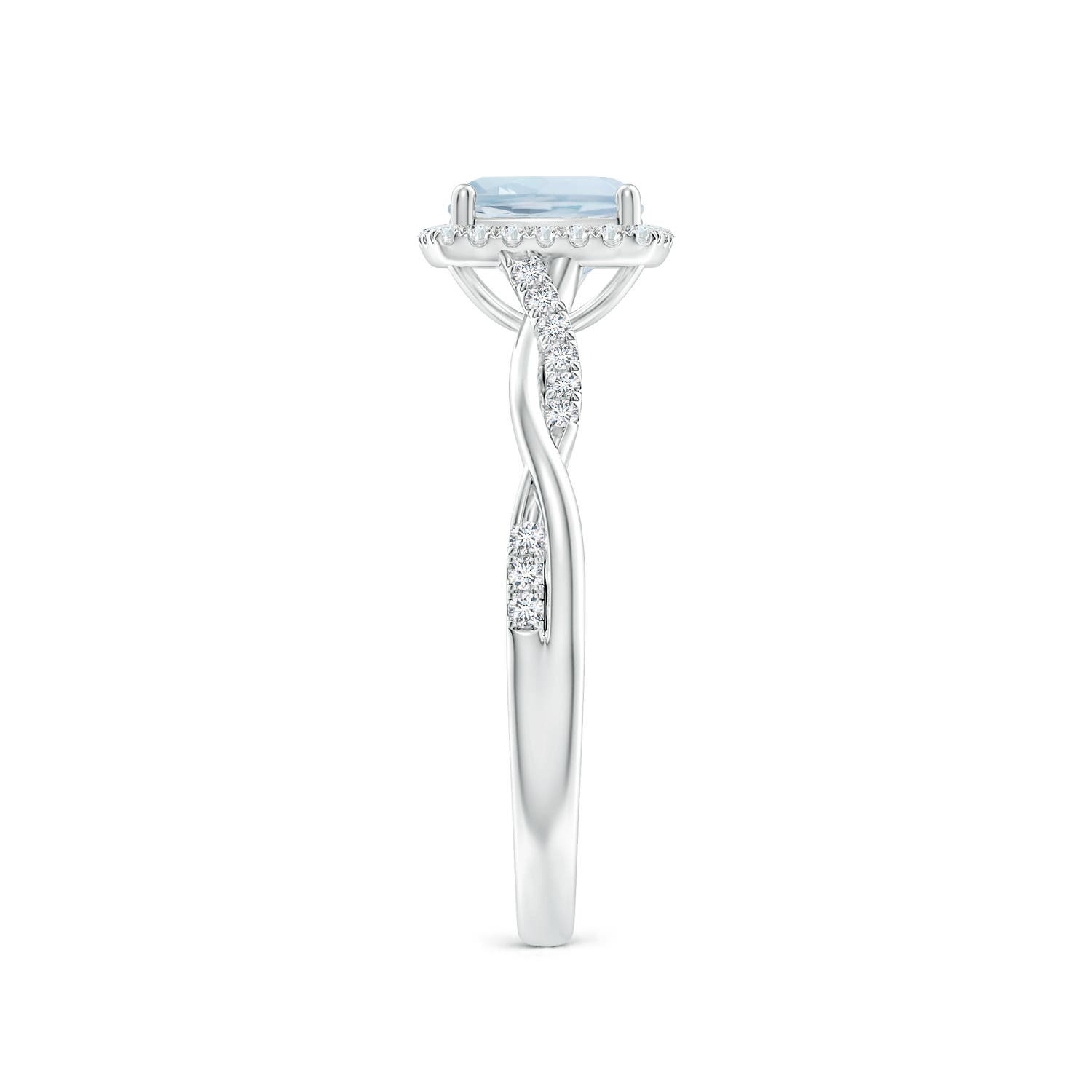 A - Aquamarine / 1.05 CT / 14 KT White Gold