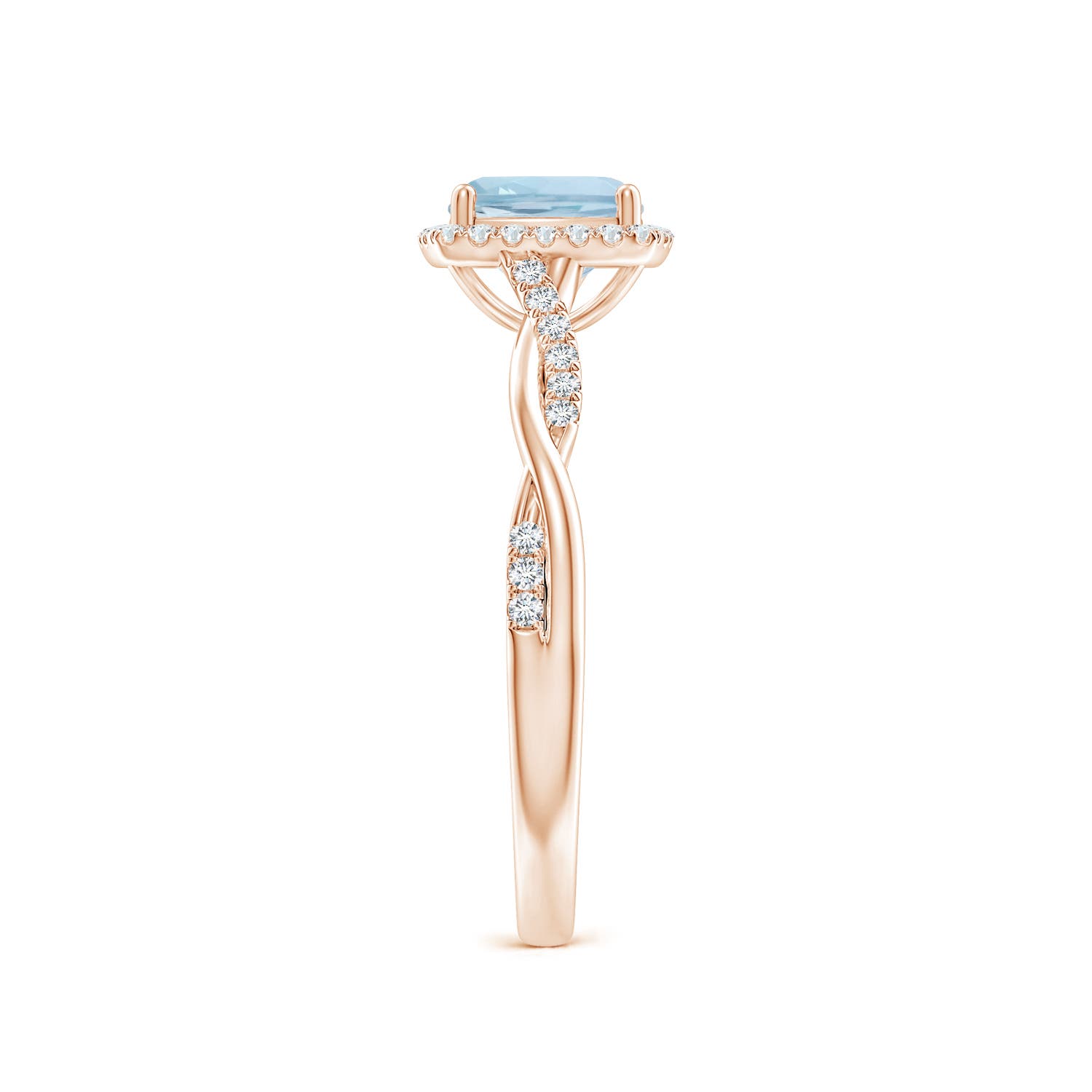 AA - Aquamarine / 1.05 CT / 14 KT Rose Gold