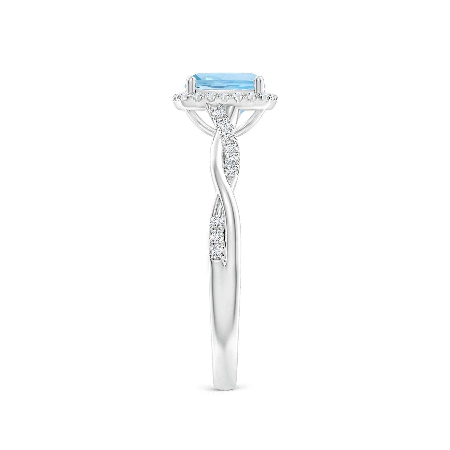 AAA - Aquamarine / 1.05 CT / 14 KT White Gold