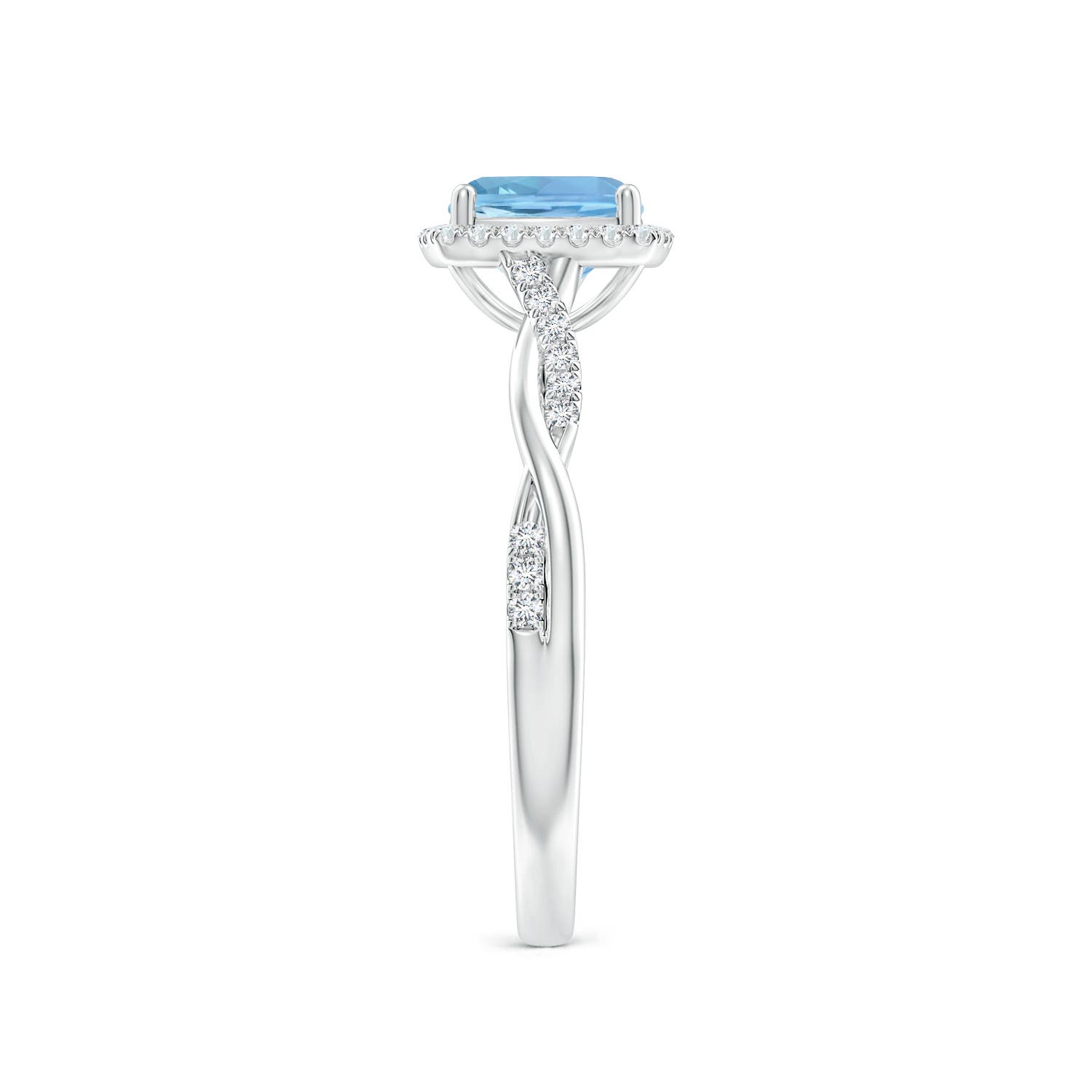 AAAA - Aquamarine / 1.05 CT / 14 KT White Gold