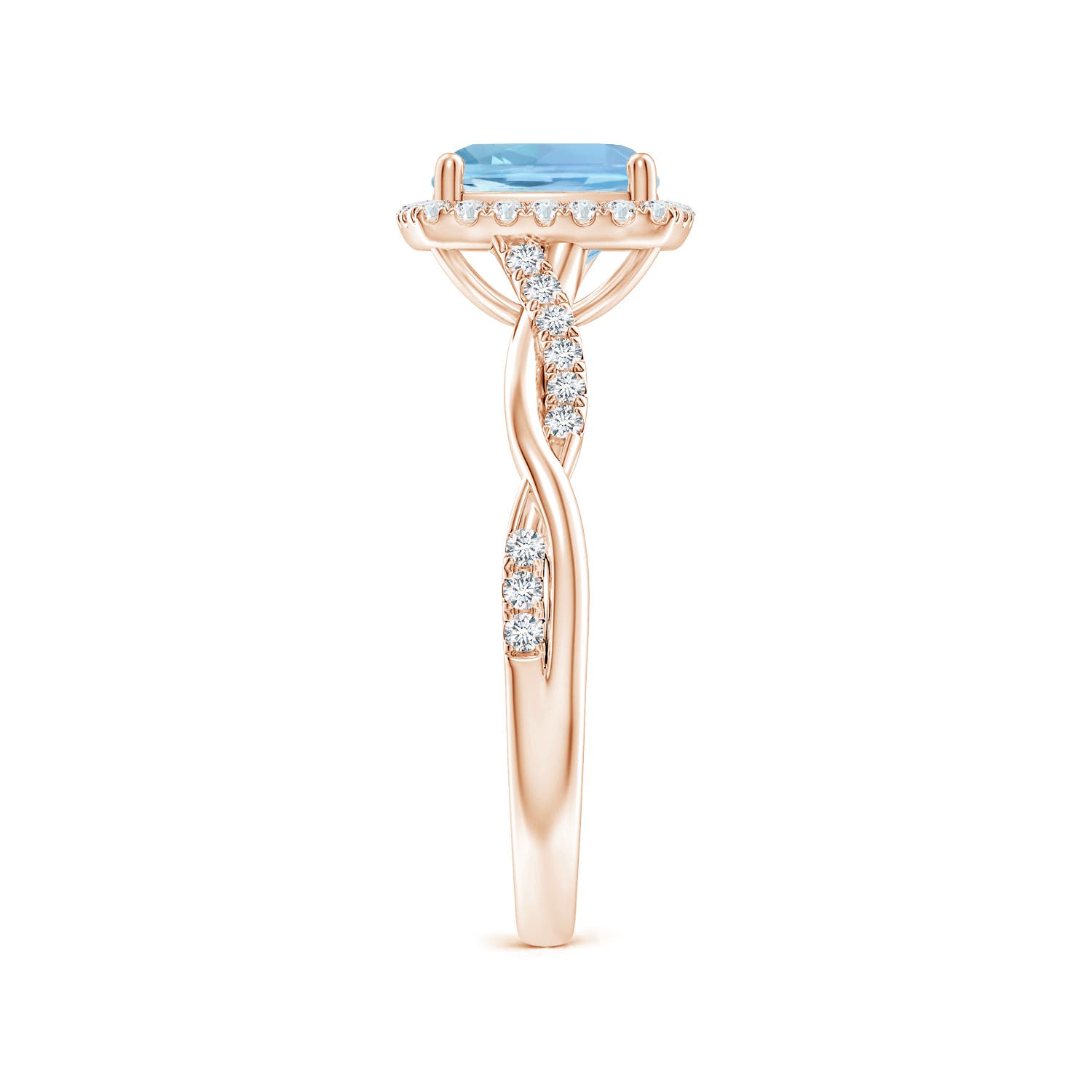 AAAA - Aquamarine / 1.64 CT / 14 KT Rose Gold