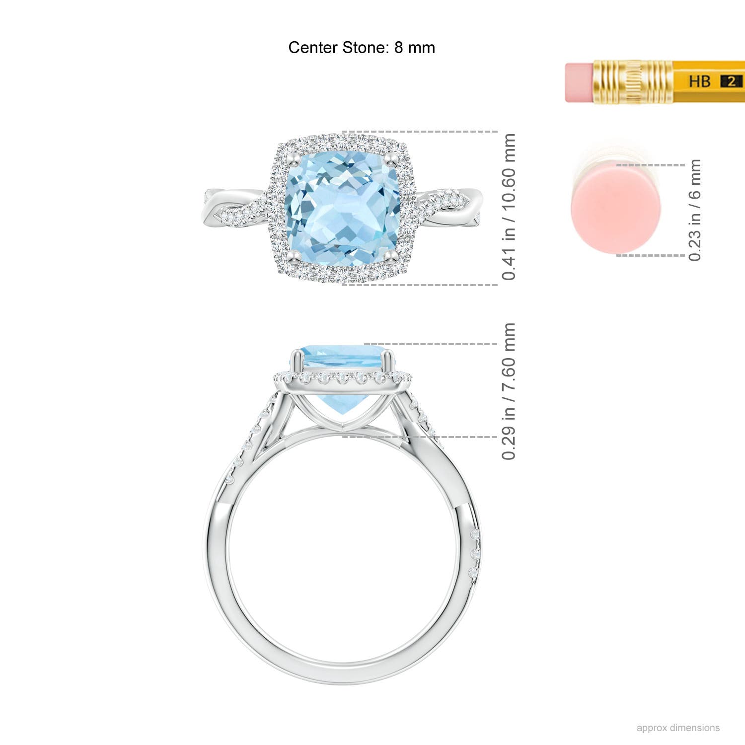 AAA - Aquamarine / 2.29 CT / 14 KT White Gold