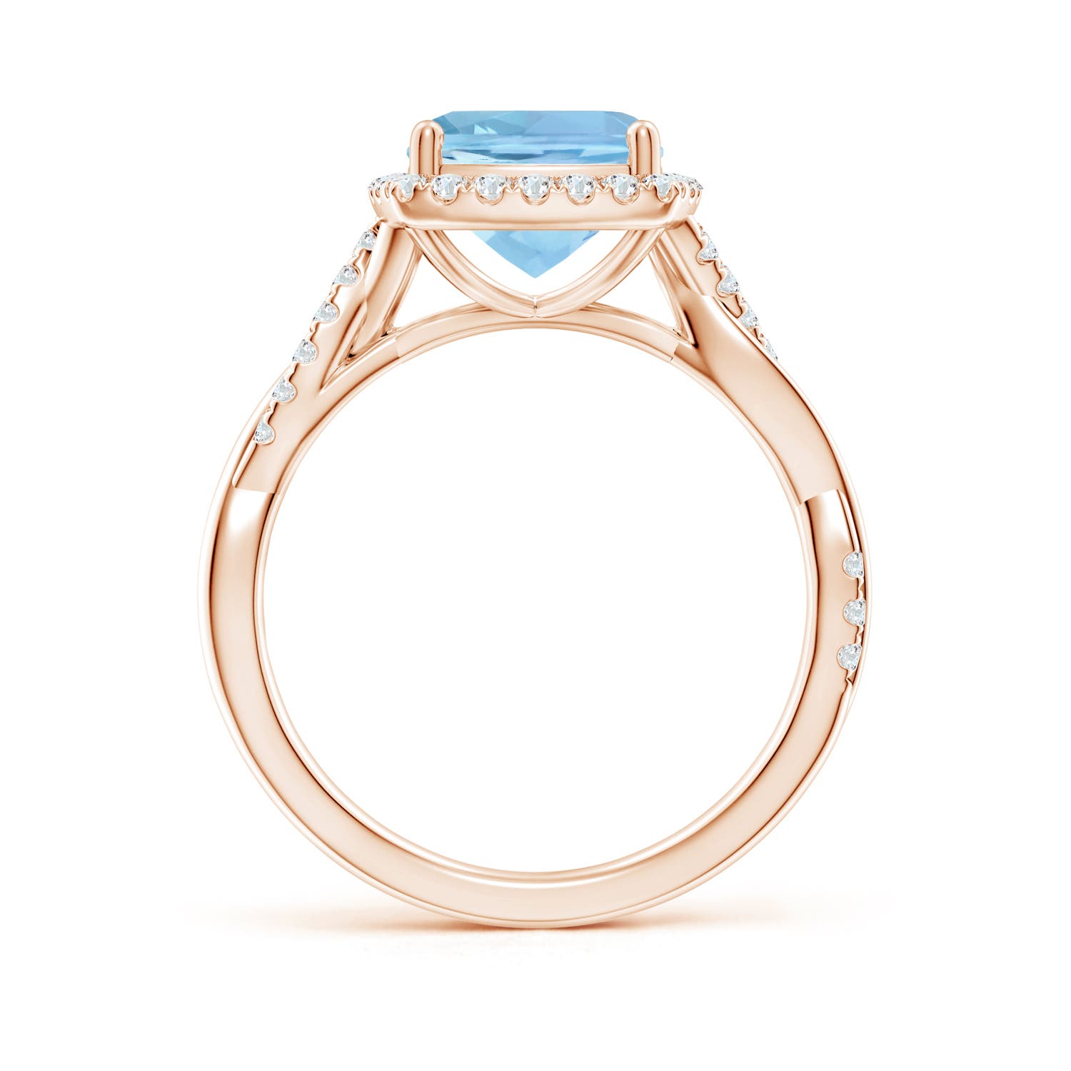 AAAA - Aquamarine / 2.29 CT / 14 KT Rose Gold