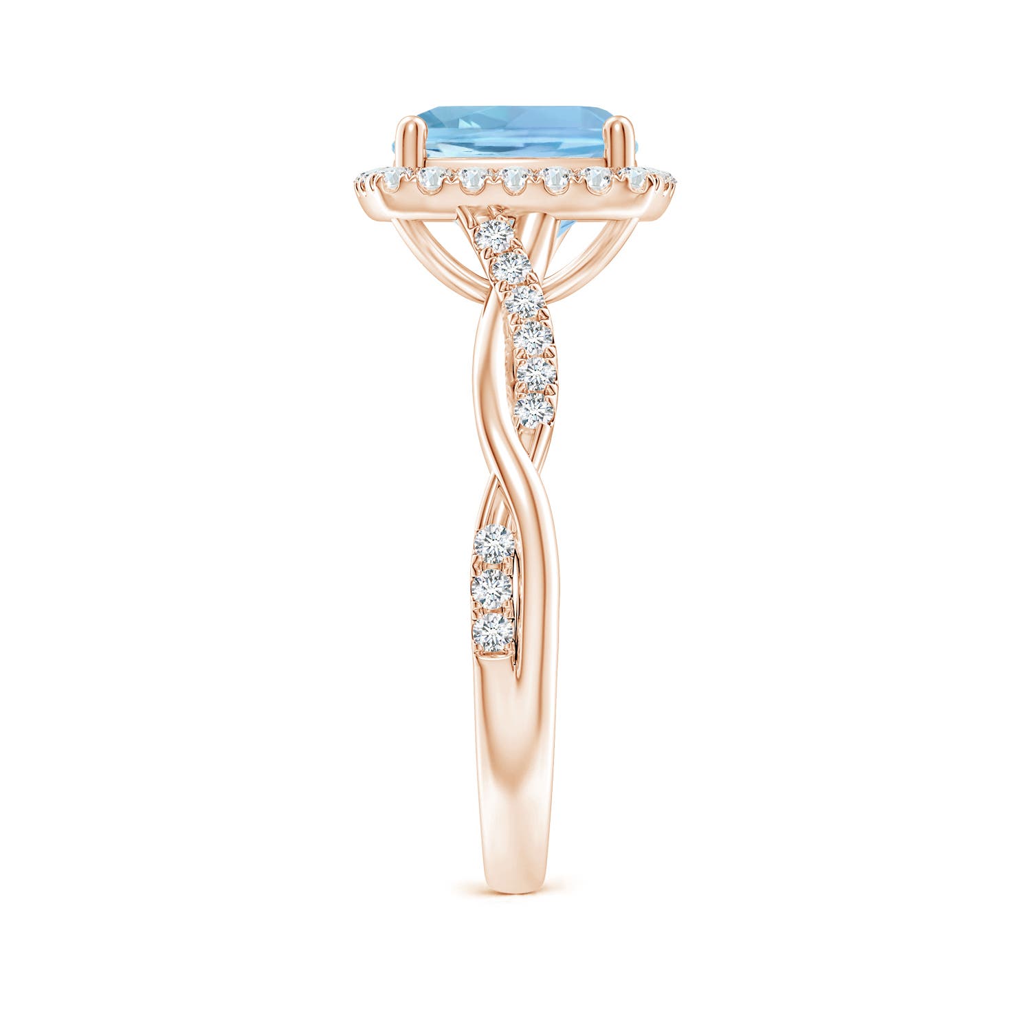 AAAA - Aquamarine / 2.29 CT / 14 KT Rose Gold