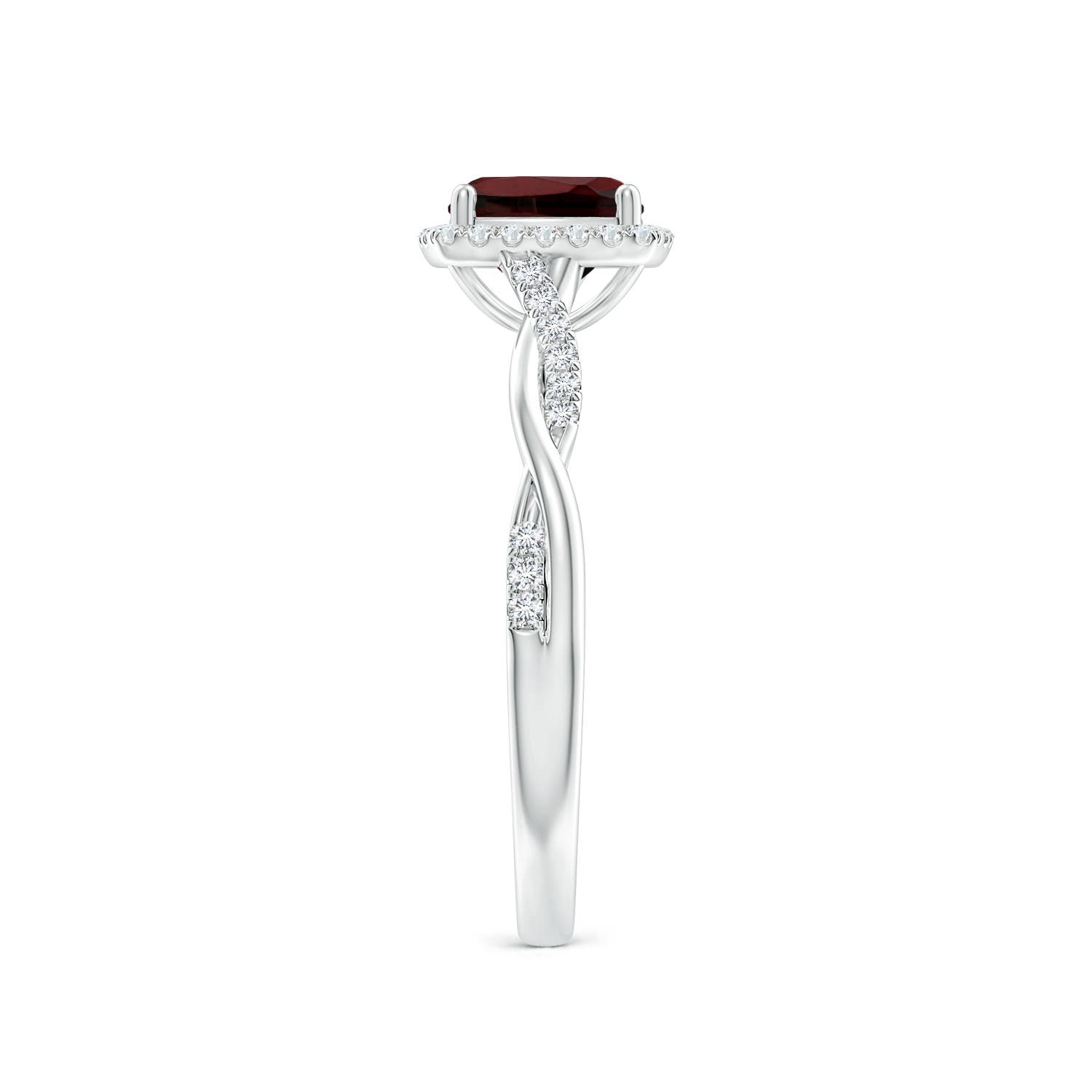 AA - Garnet / 1.41 CT / 14 KT White Gold