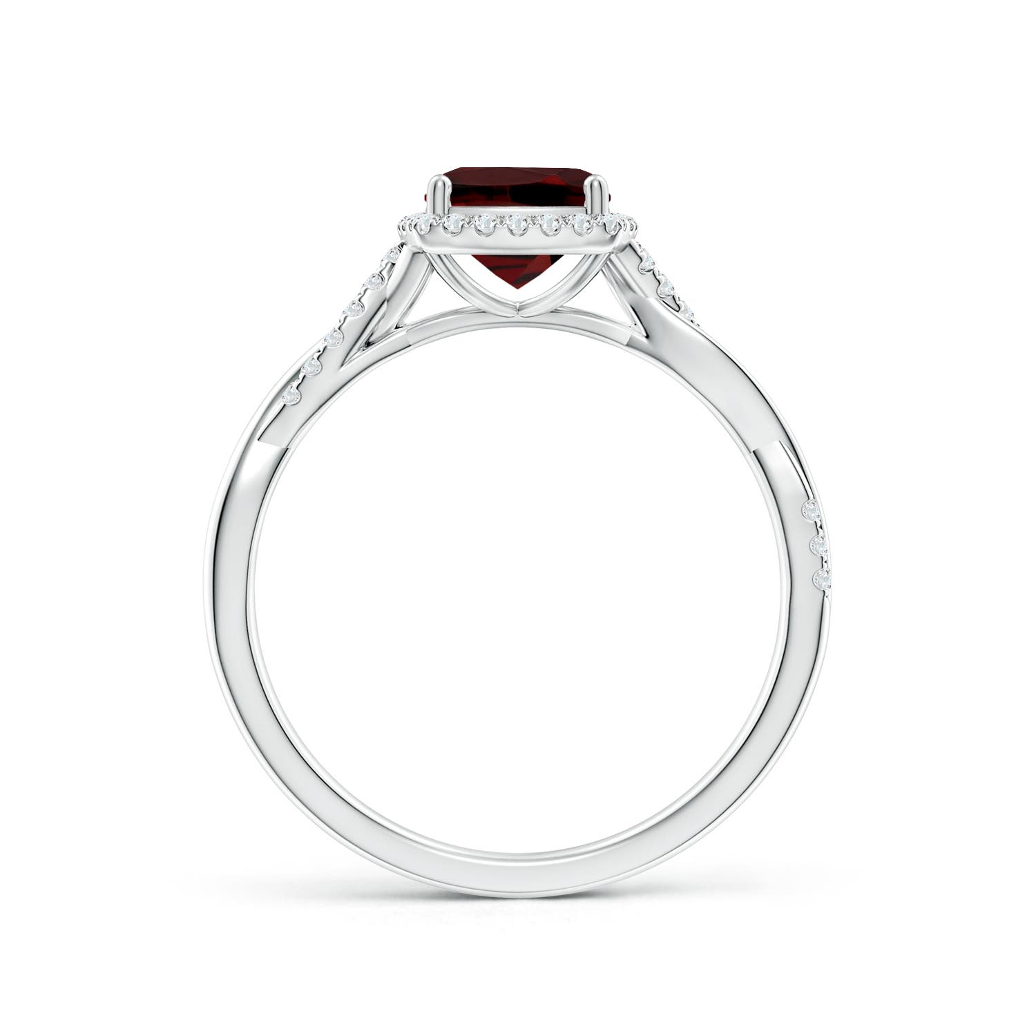 AAA - Garnet / 1.41 CT / 14 KT White Gold