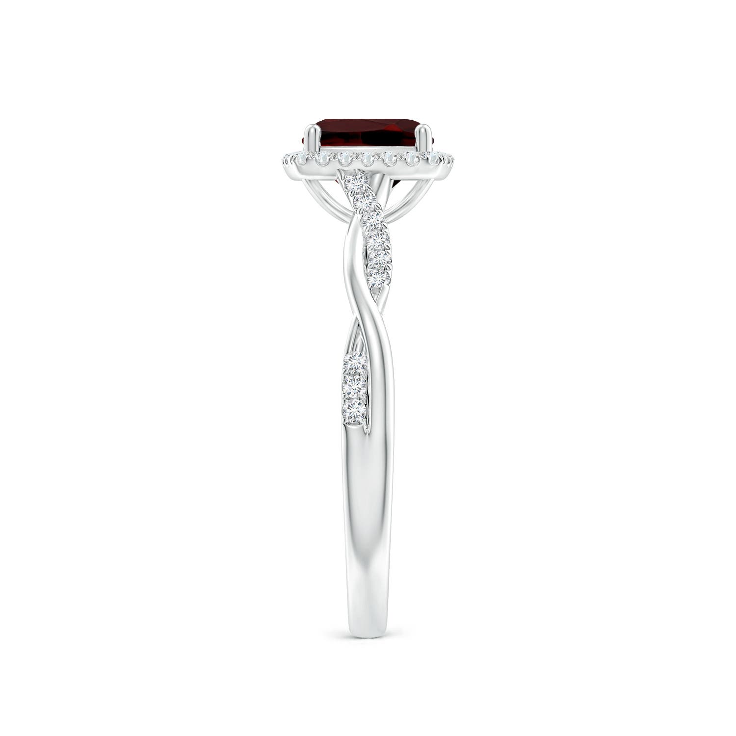 AAA - Garnet / 1.41 CT / 14 KT White Gold