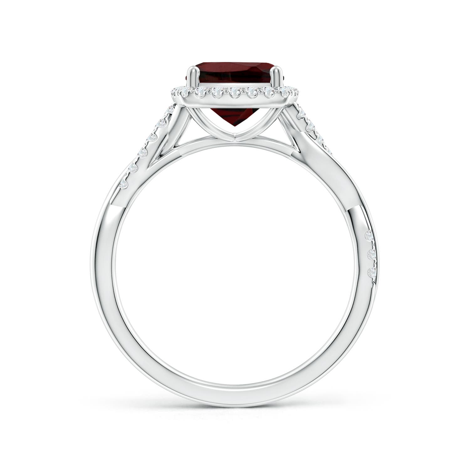 AA - Garnet / 1.6 CT / 14 KT White Gold