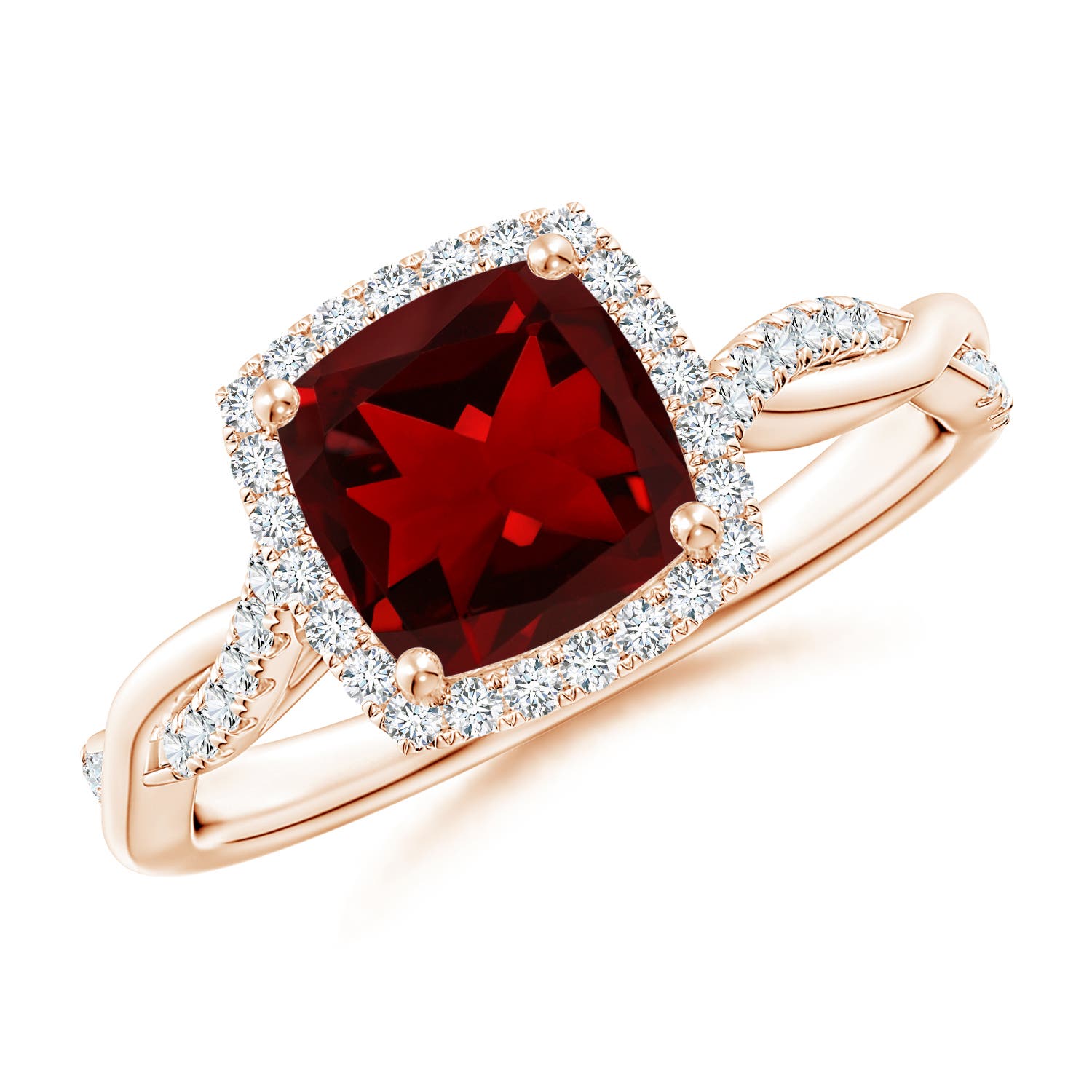 AAAA - Garnet / 1.6 CT / 14 KT Rose Gold