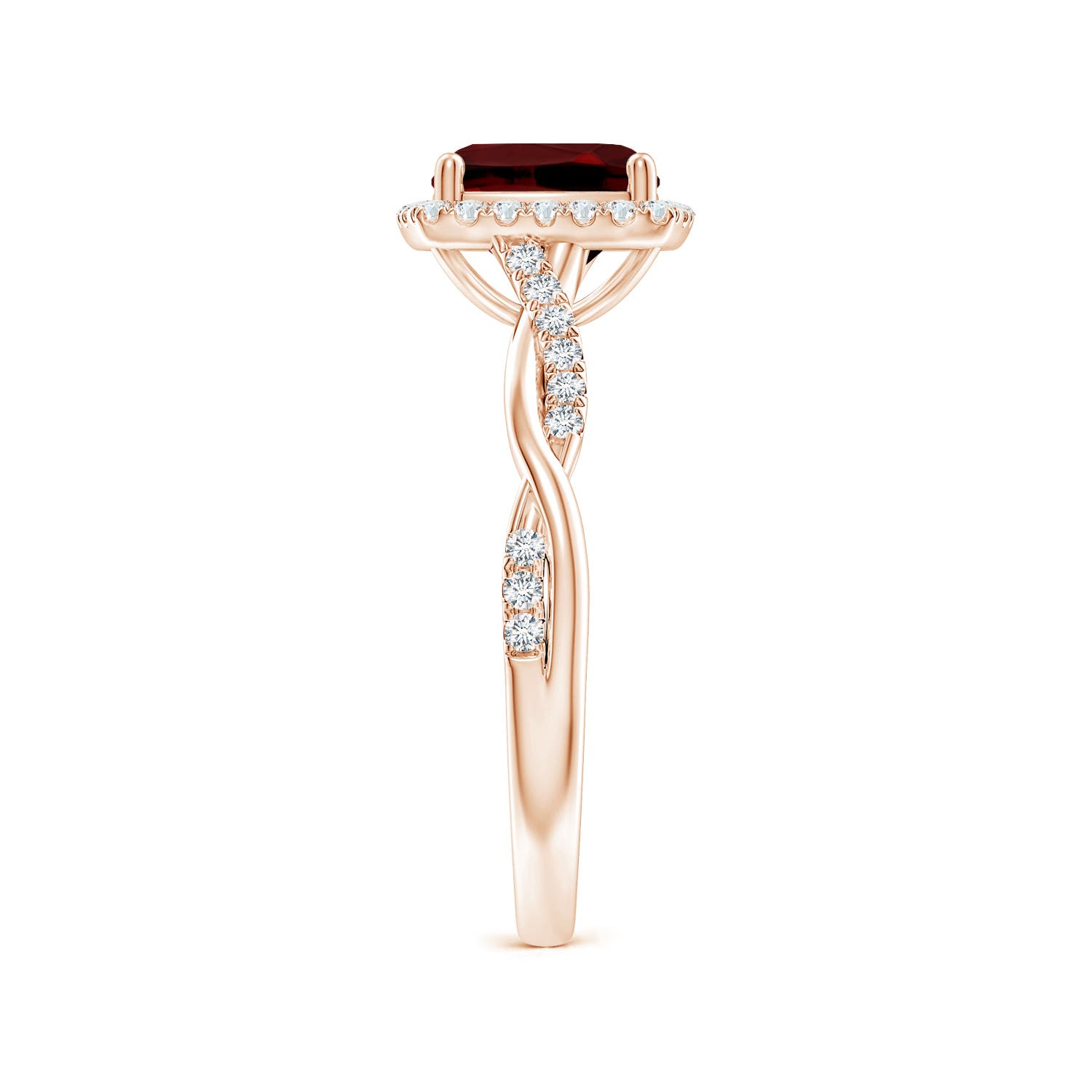 AAAA - Garnet / 1.6 CT / 14 KT Rose Gold