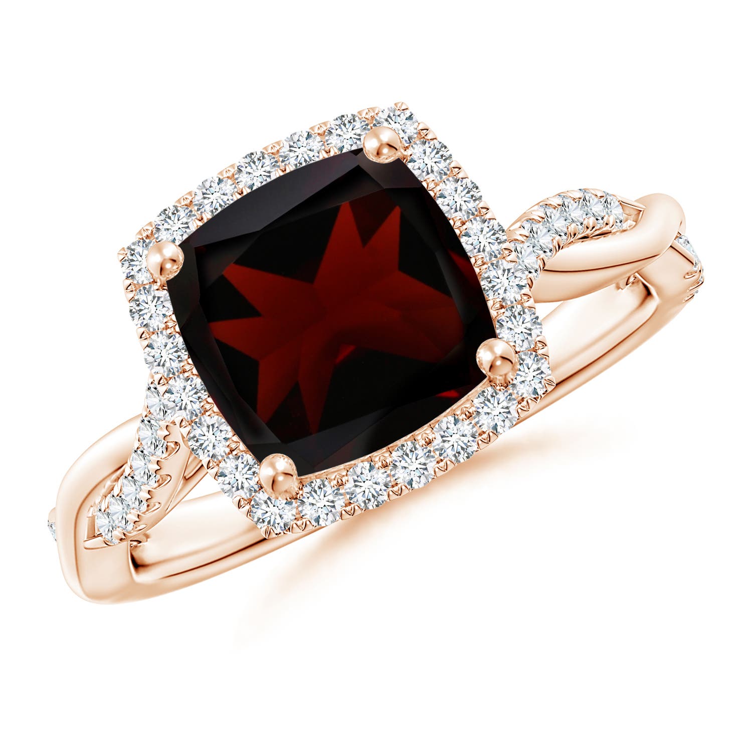 A - Garnet / 2.84 CT / 14 KT Rose Gold