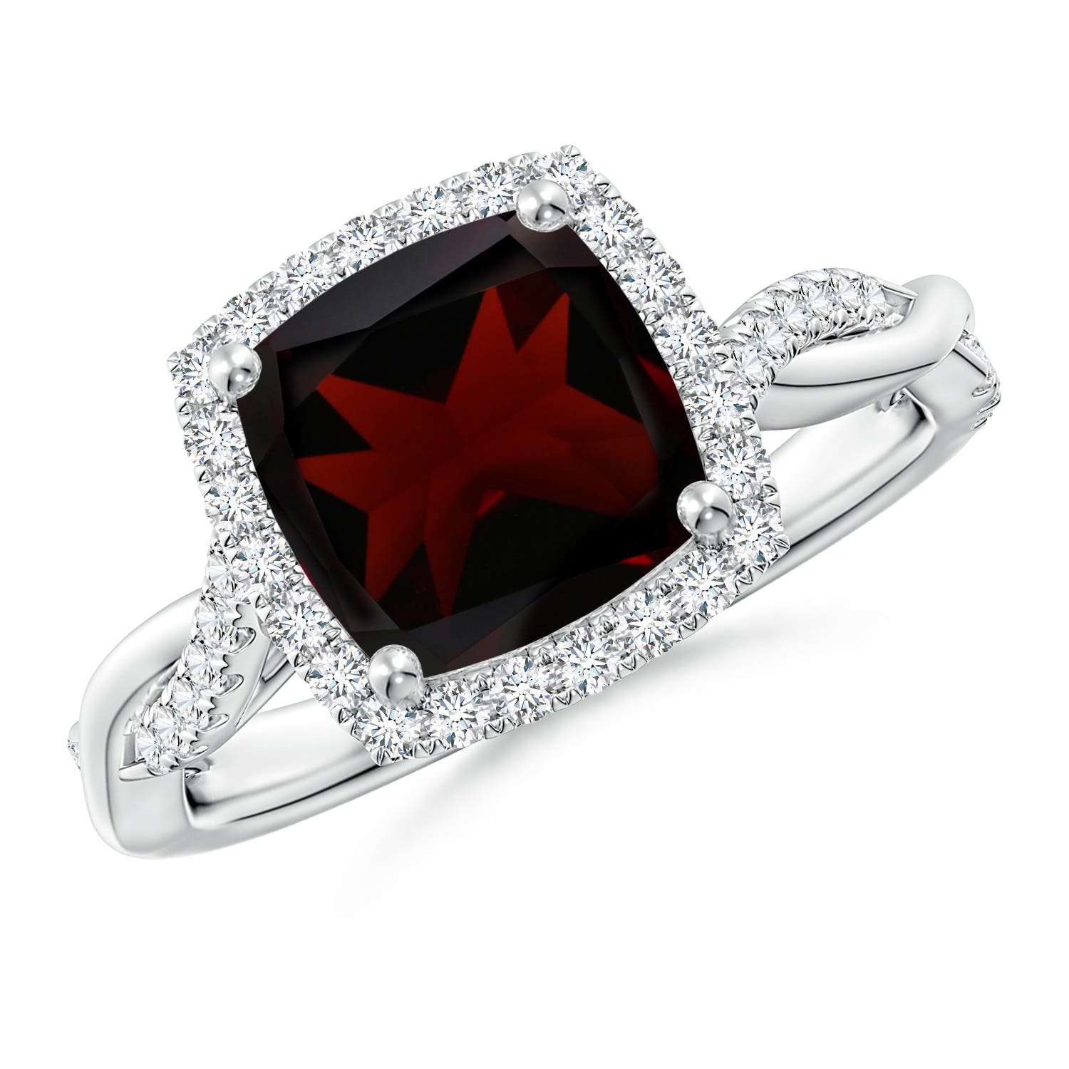 A - Garnet / 2.84 CT / 14 KT White Gold