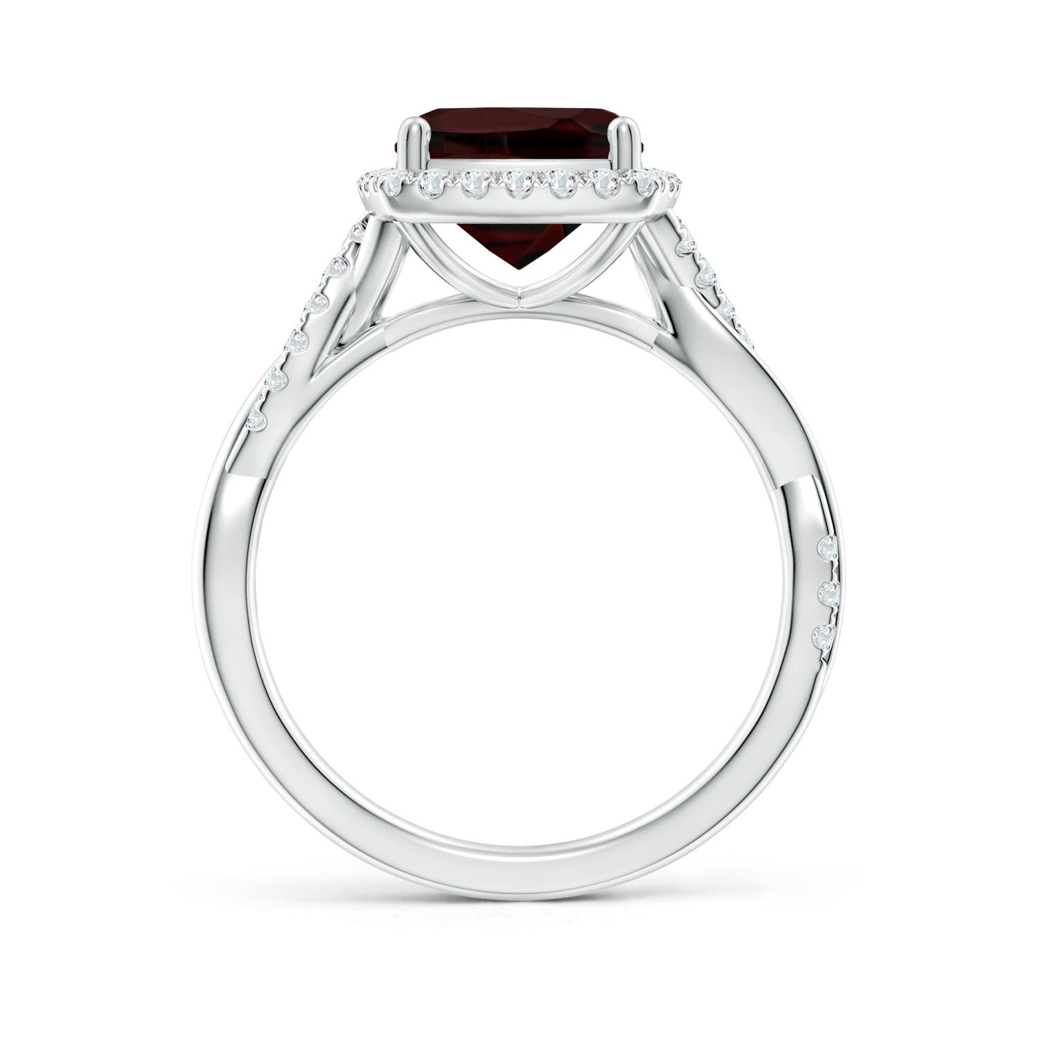 A - Garnet / 2.84 CT / 14 KT White Gold