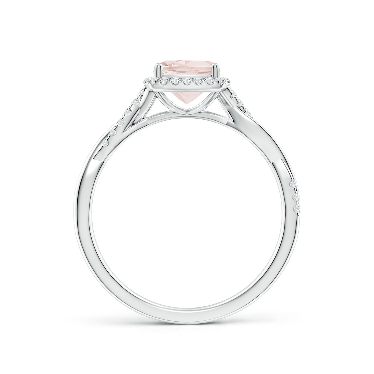 A - Morganite / 0.91 CT / 14 KT White Gold