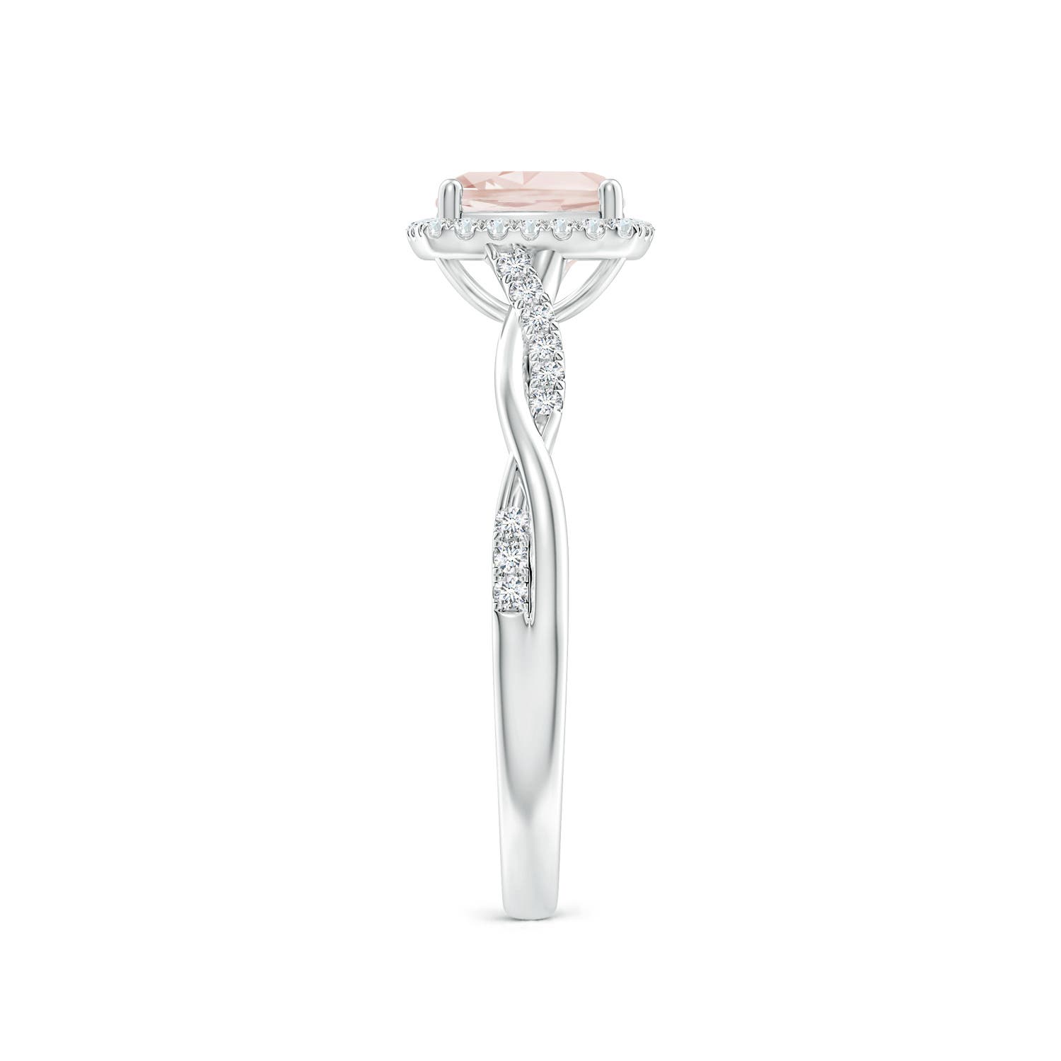 A - Morganite / 0.91 CT / 14 KT White Gold