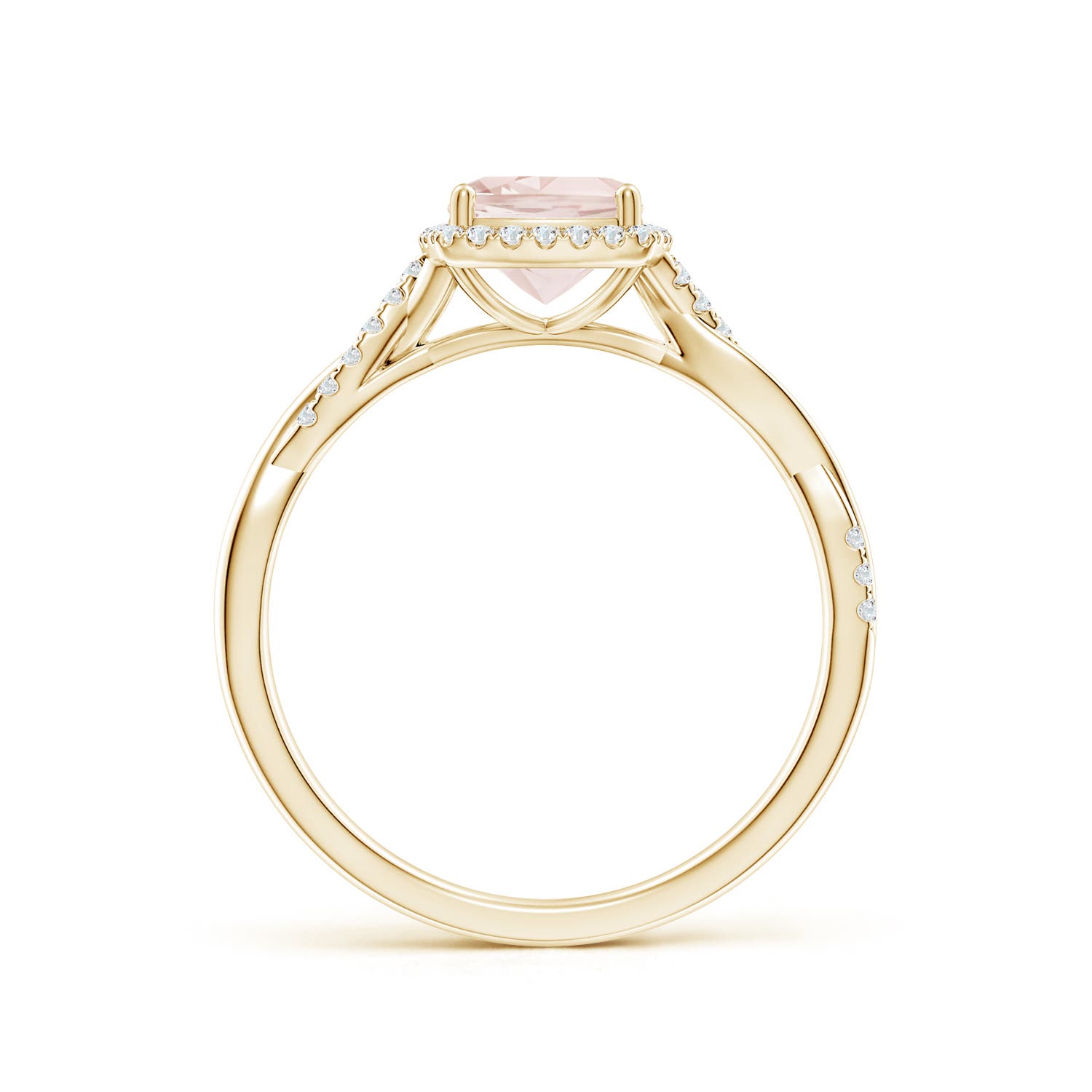 A - Morganite / 0.91 CT / 14 KT Yellow Gold