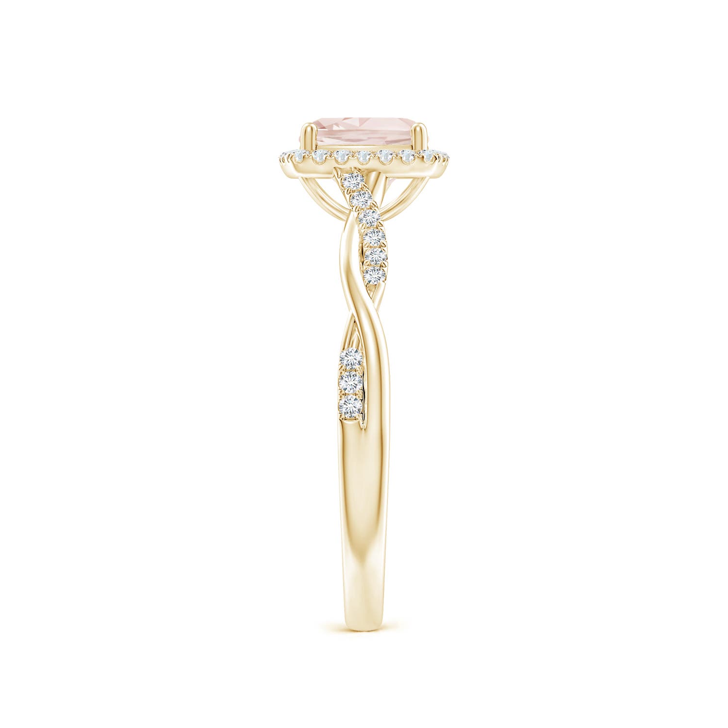 A - Morganite / 0.91 CT / 14 KT Yellow Gold