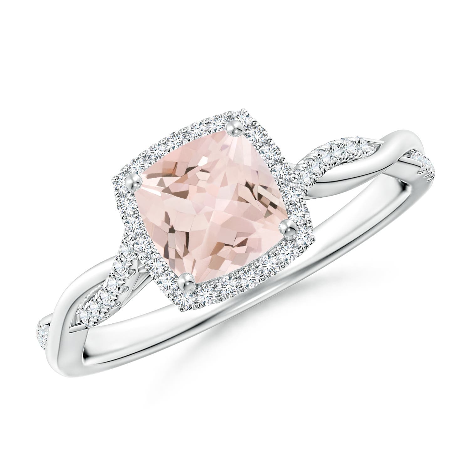 AA - Morganite / 0.91 CT / 14 KT White Gold