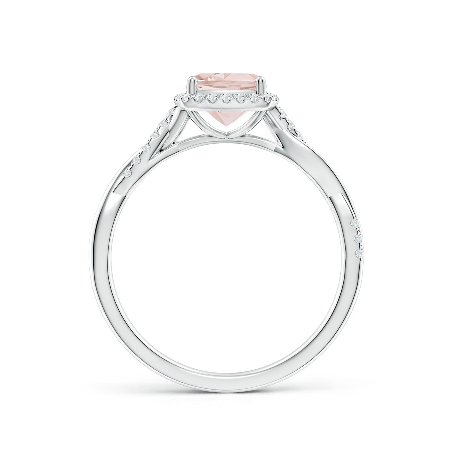 AA - Morganite / 0.91 CT / 14 KT White Gold