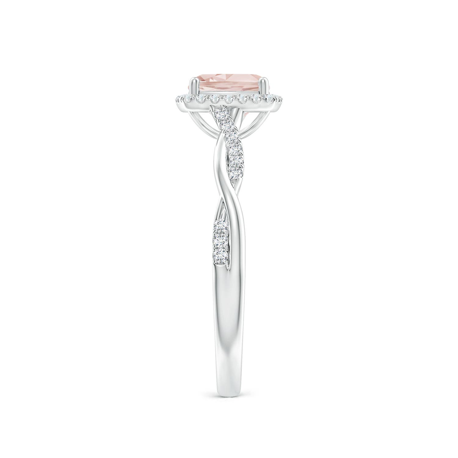 AA - Morganite / 0.91 CT / 14 KT White Gold