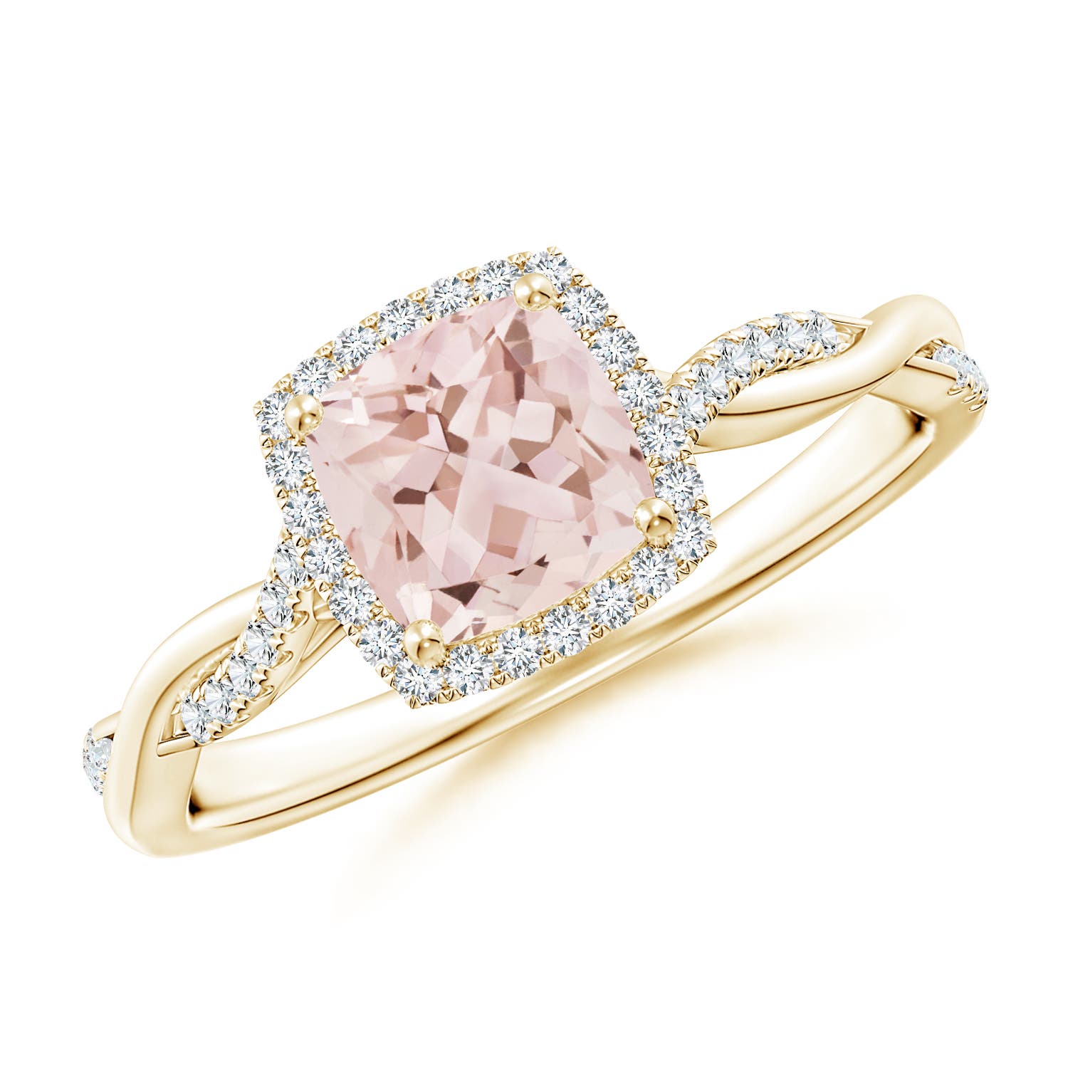 AAA - Morganite / 0.91 CT / 14 KT Yellow Gold