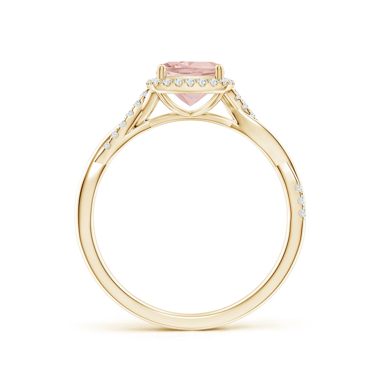 AAAA - Morganite / 0.91 CT / 14 KT Yellow Gold