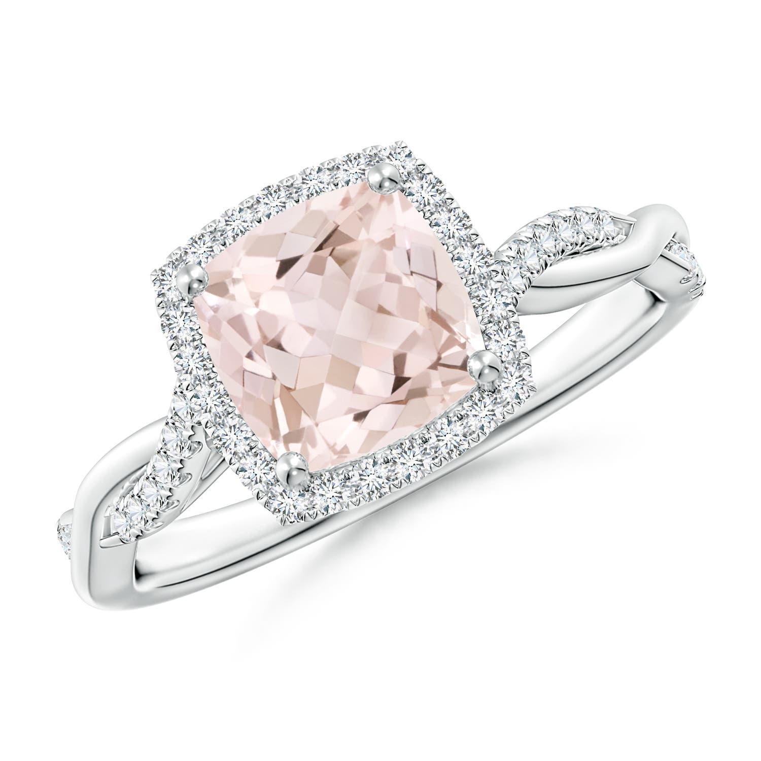 A - Morganite / 1.45 CT / 14 KT White Gold