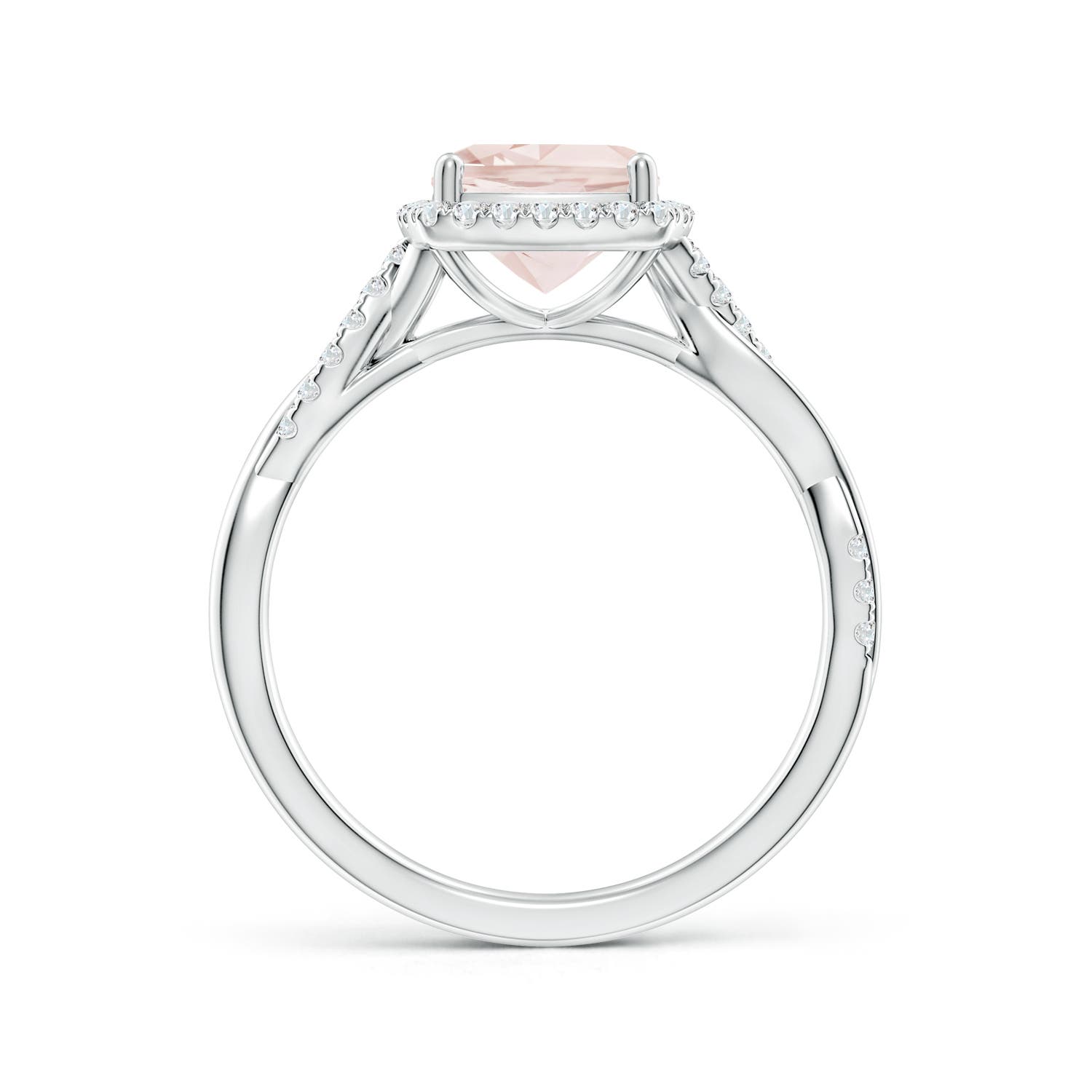 A - Morganite / 1.45 CT / 14 KT White Gold