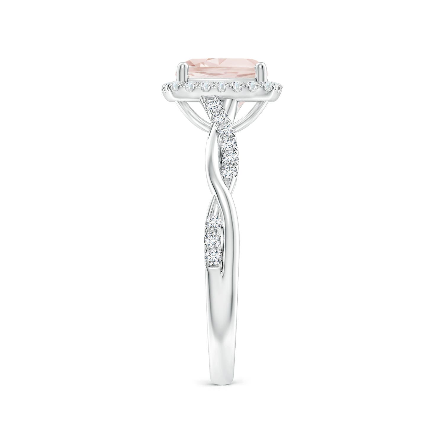 A - Morganite / 1.45 CT / 14 KT White Gold