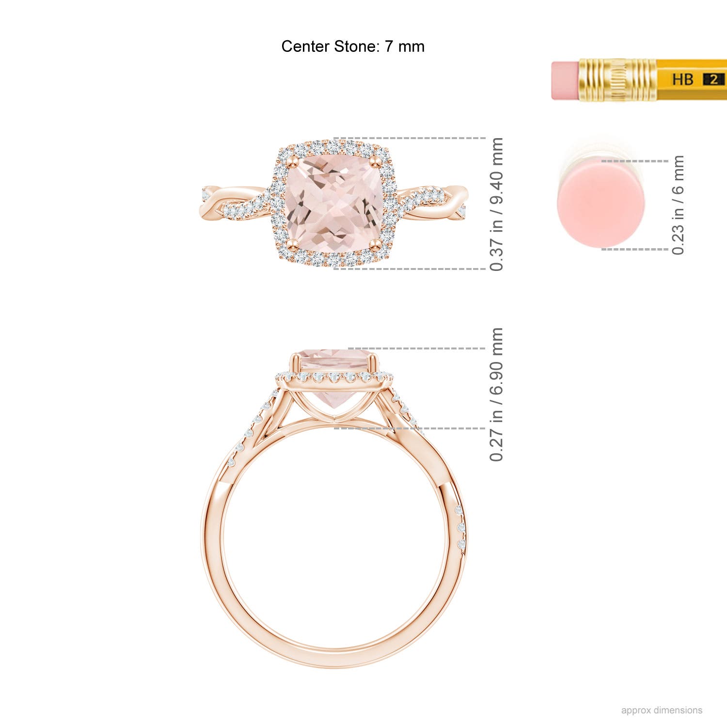 AA - Morganite / 1.45 CT / 14 KT Rose Gold