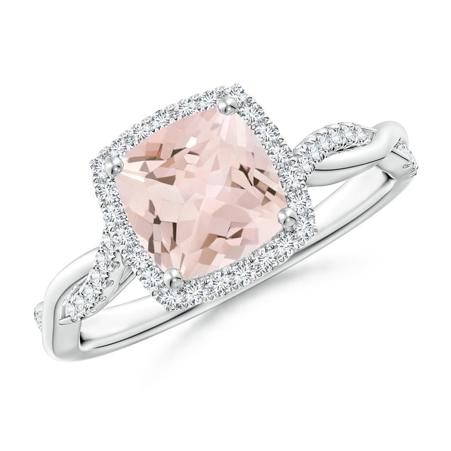 AA - Morganite / 1.45 CT / 14 KT White Gold