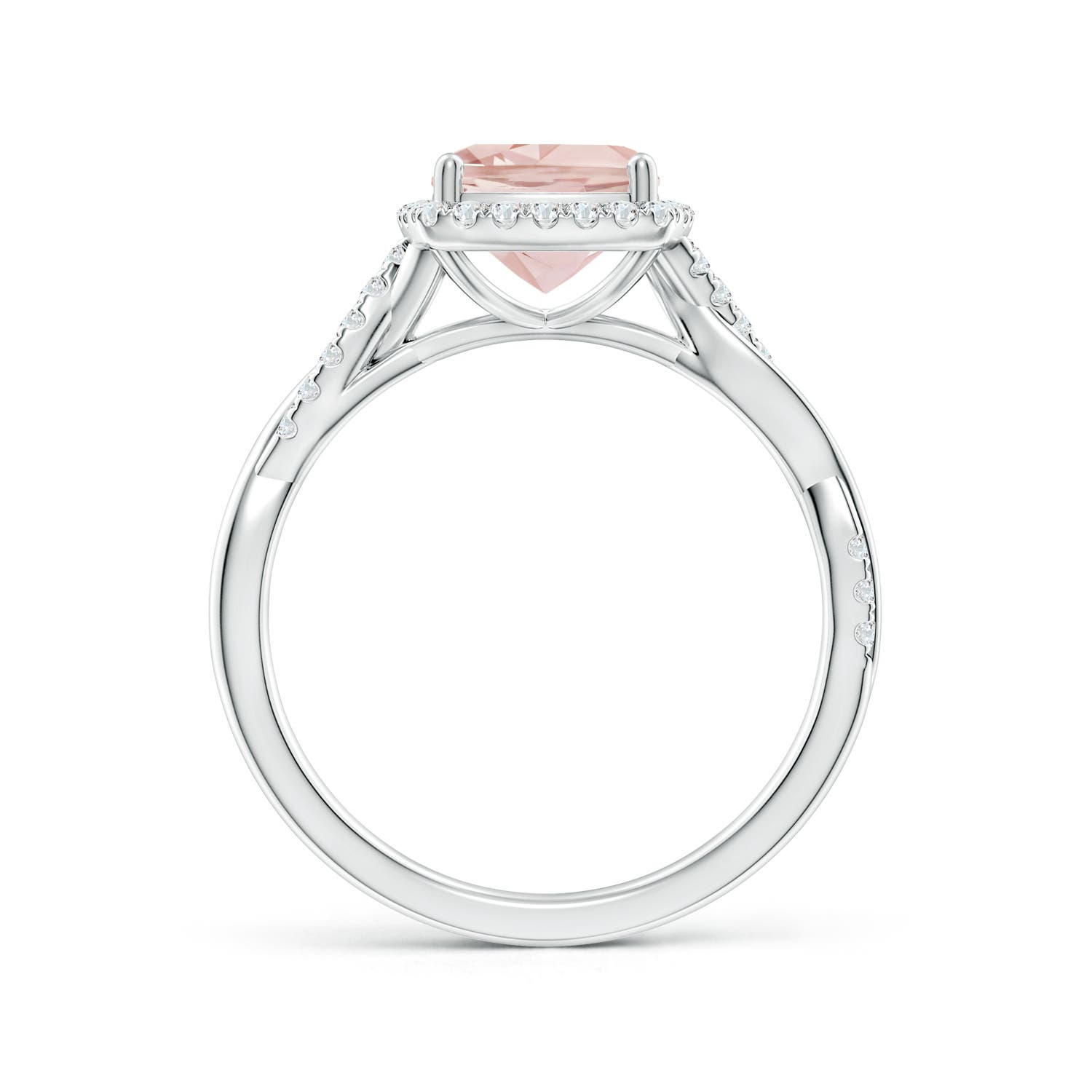 AAA - Morganite / 1.45 CT / 14 KT White Gold