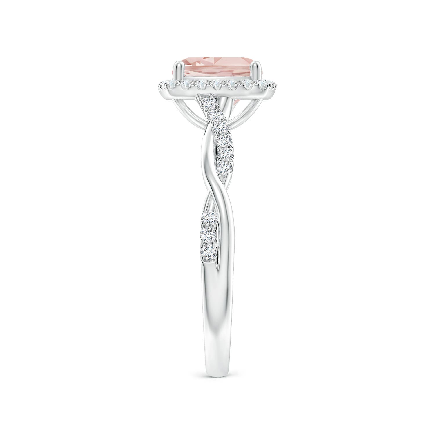 AAA - Morganite / 1.45 CT / 14 KT White Gold