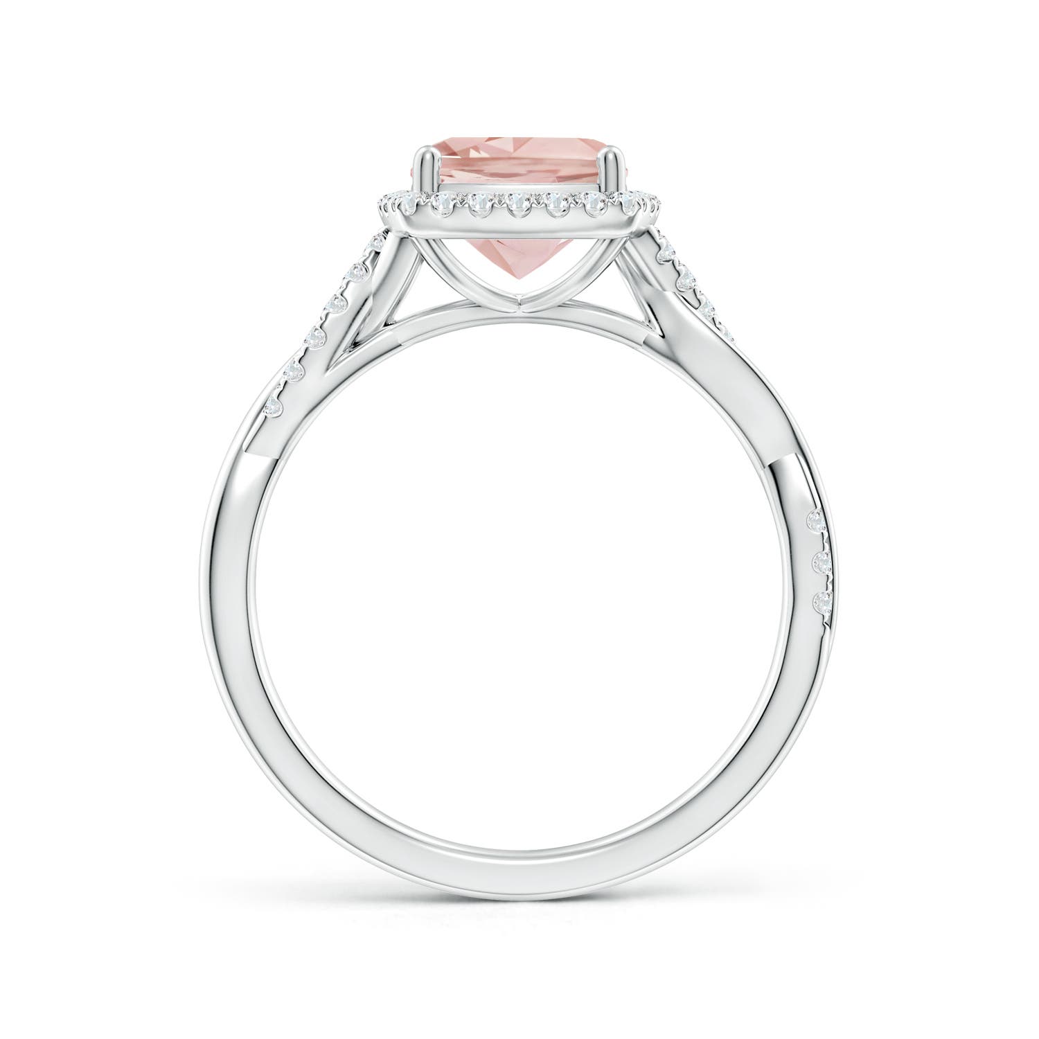 AAAA - Morganite / 1.45 CT / 14 KT White Gold