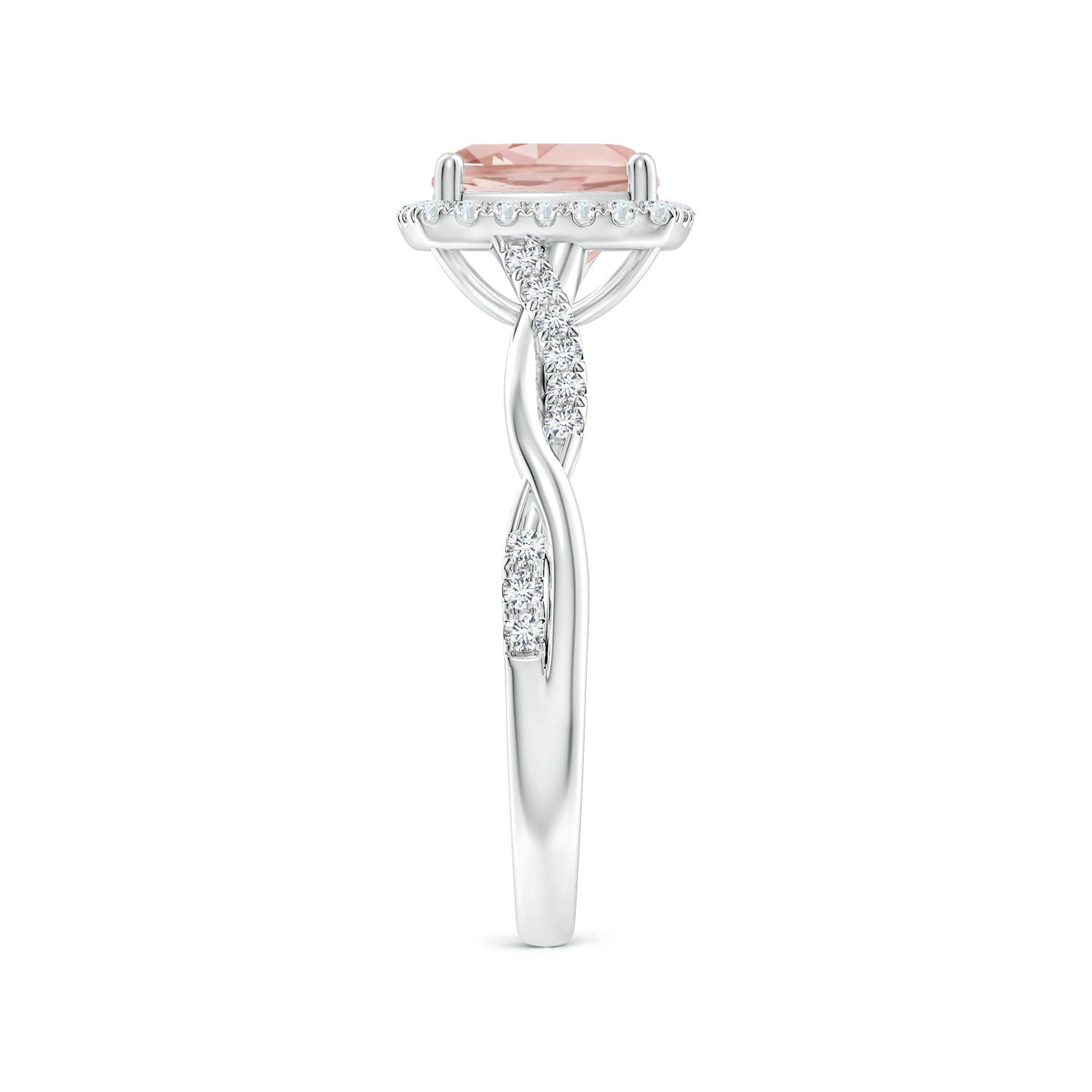 AAAA - Morganite / 1.45 CT / 14 KT White Gold